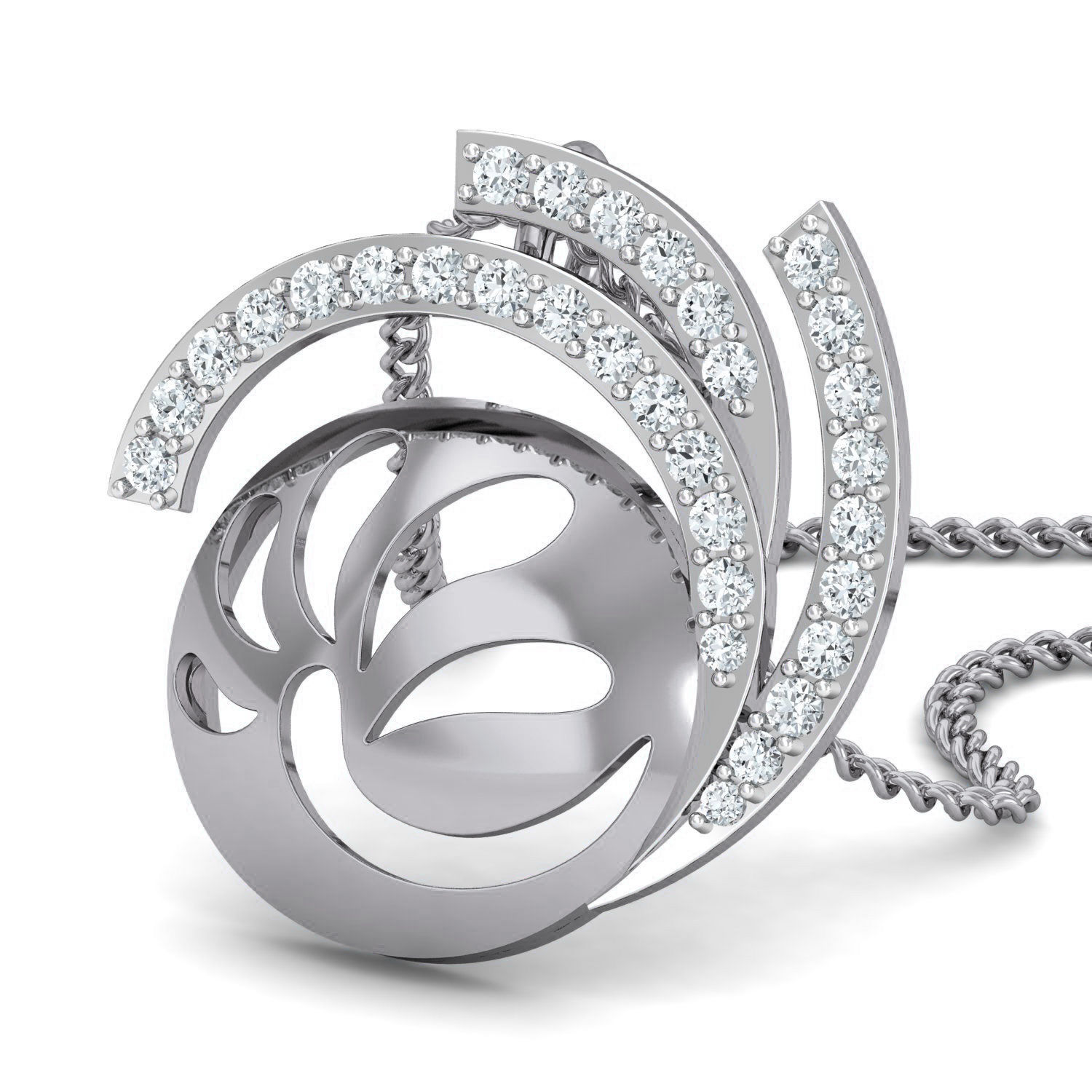 Women Ring Earrings Pendant set 3dm stl 3mf glb render details 3D print model_10