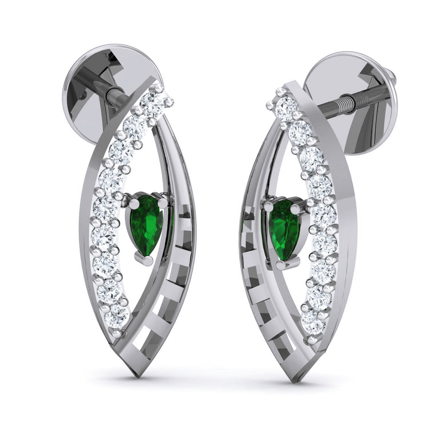 Women Ring Earrings Pendant set 3dm stl 3mf glb render details 3D print model_13