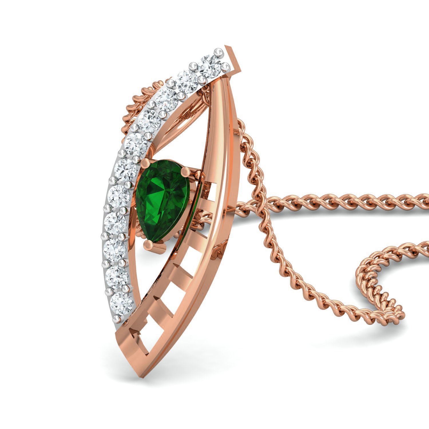 Women Ring Earrings Pendant set 3dm stl 3mf glb render details 3D print model_10