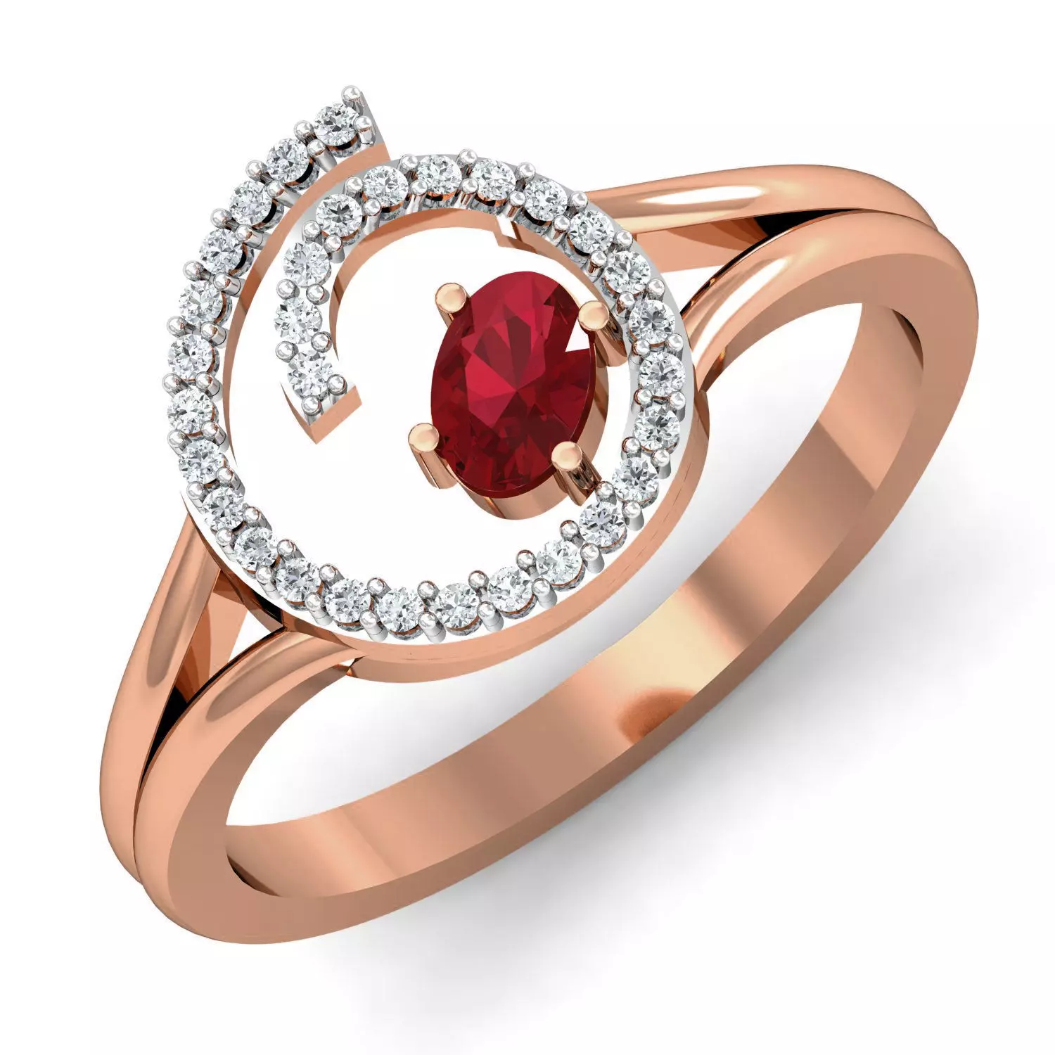 Women Ring Earrings Pendant set 3dm stl 3mf glb render details 3D print model_0