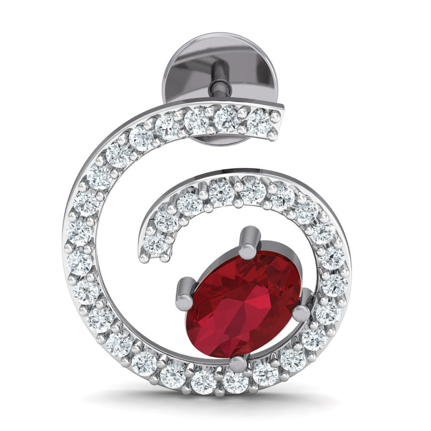 Women Ring Earrings Pendant set 3dm stl 3mf glb render details 3D print model_15