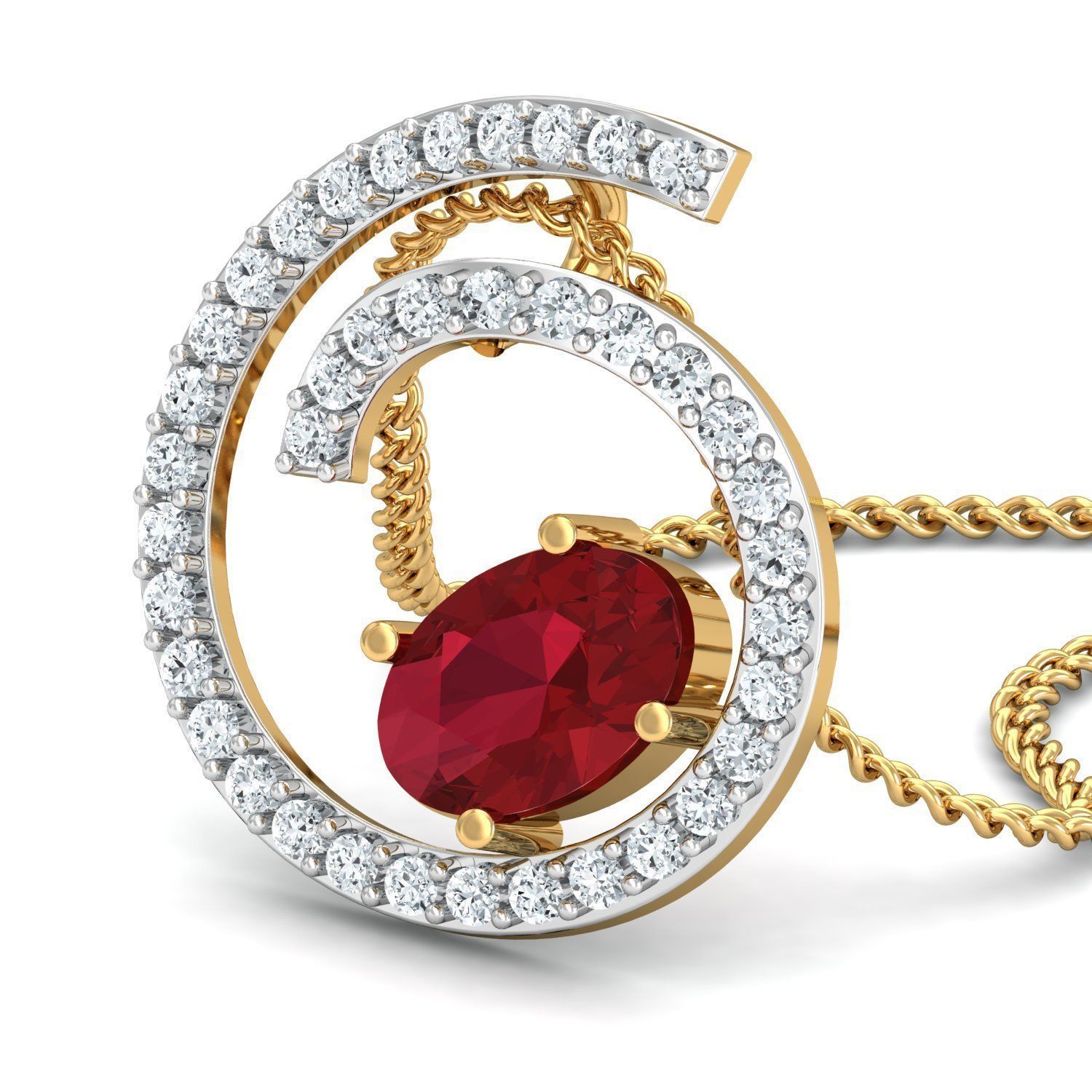 Women Ring Earrings Pendant set 3dm stl 3mf glb render details 3D print model_8