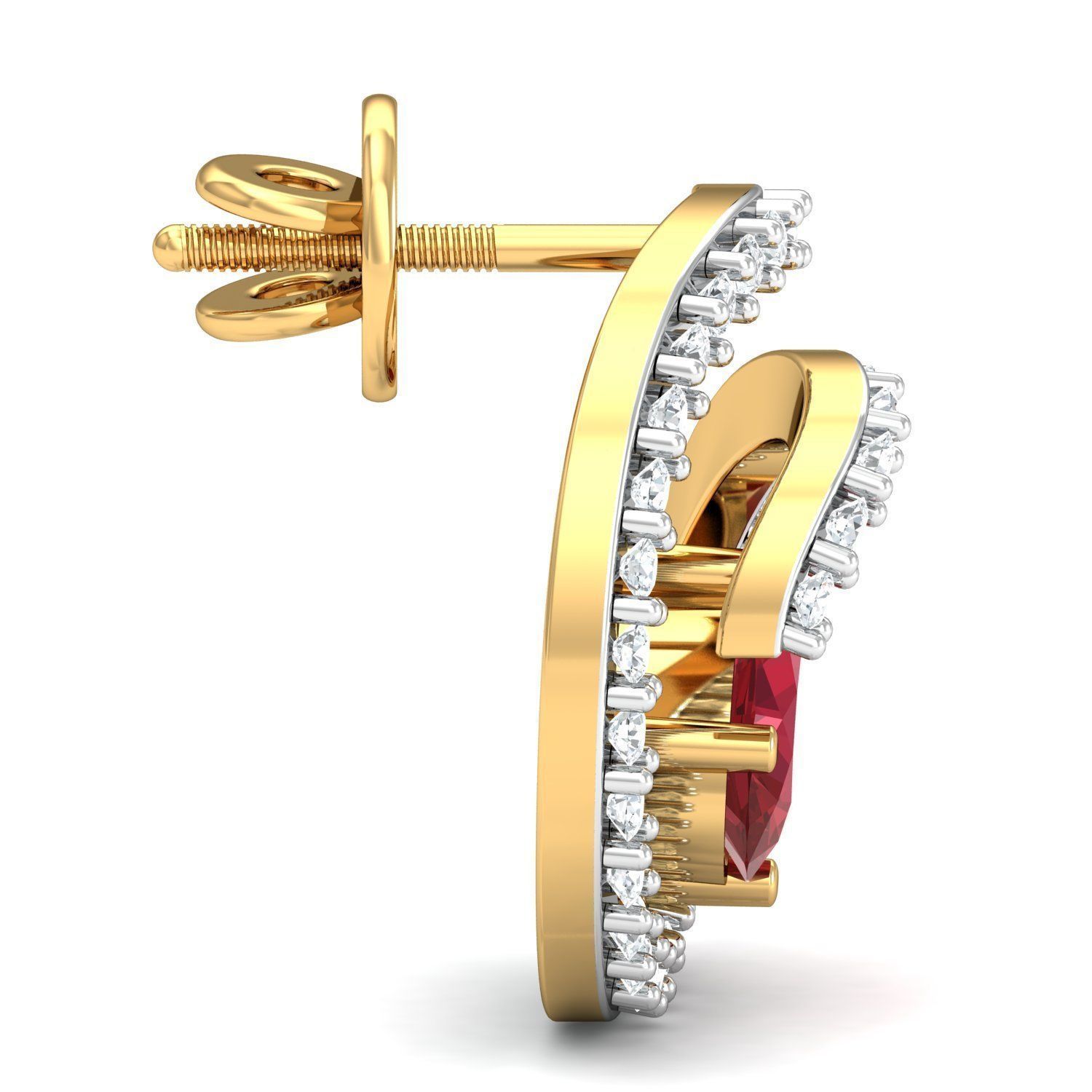 Women Ring Earrings Pendant set 3dm stl 3mf glb render details 3D print model_17