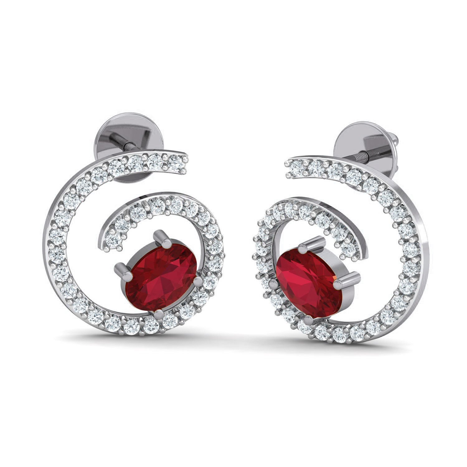 Women Ring Earrings Pendant set 3dm stl 3mf glb render details 3D print model_13