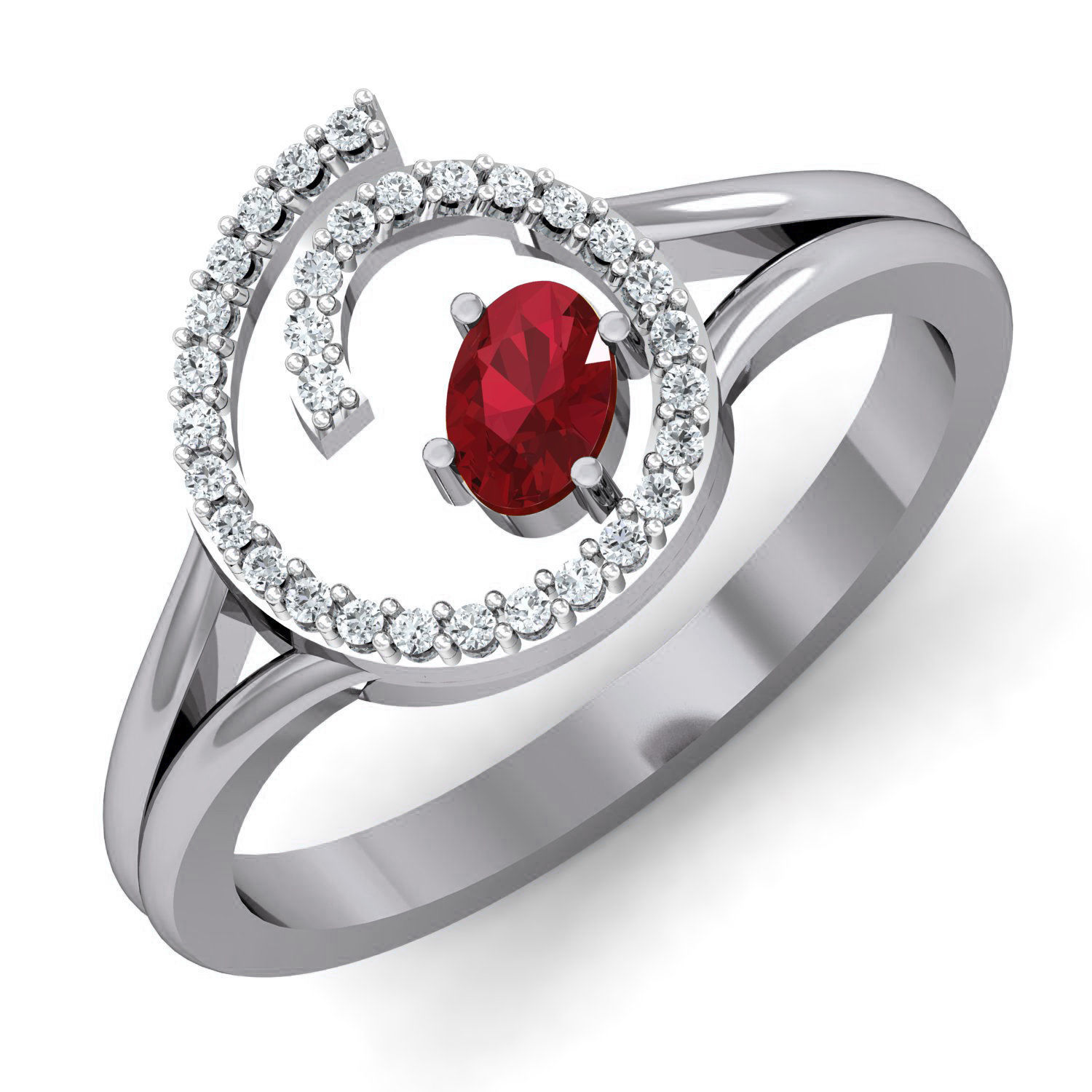 Women Ring Earrings Pendant set 3dm stl 3mf glb render details 3D print model_21