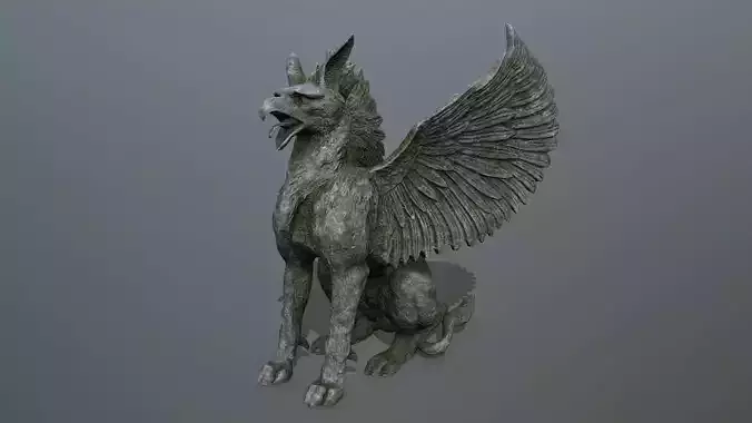 Statue Creature Low-poly 3D model
