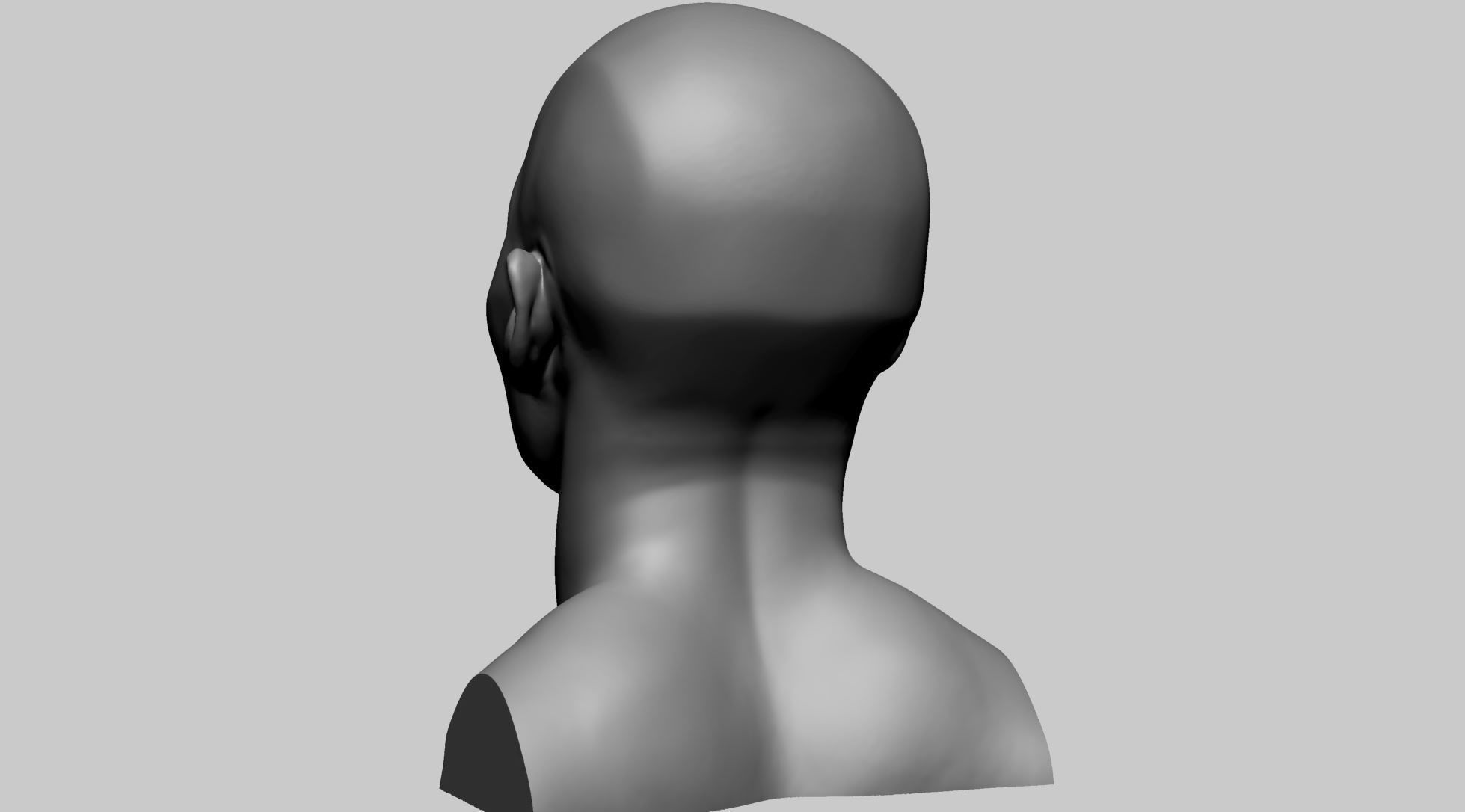 Asian Male Head B 3D model_14