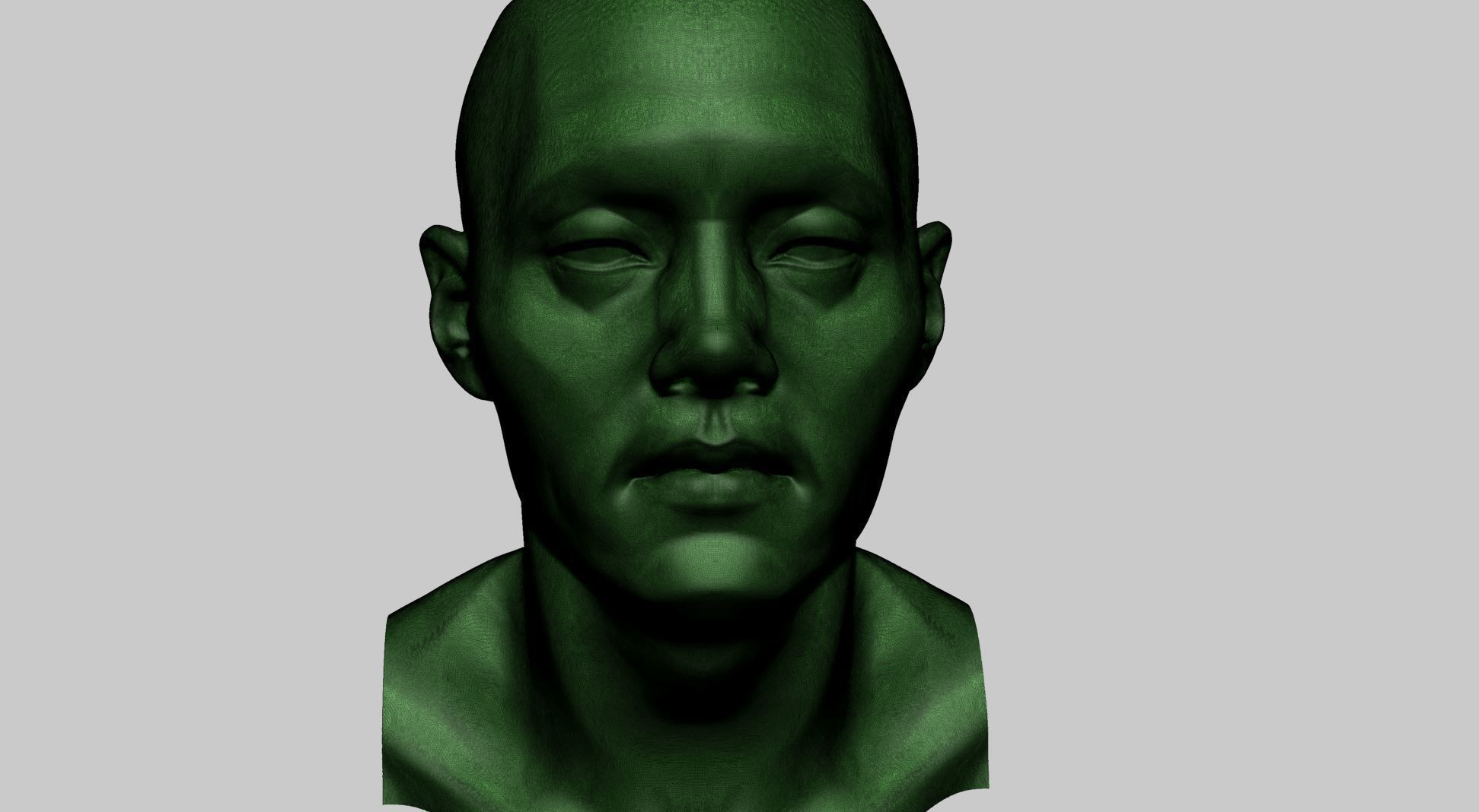 Asian Male Head B 3D model_17