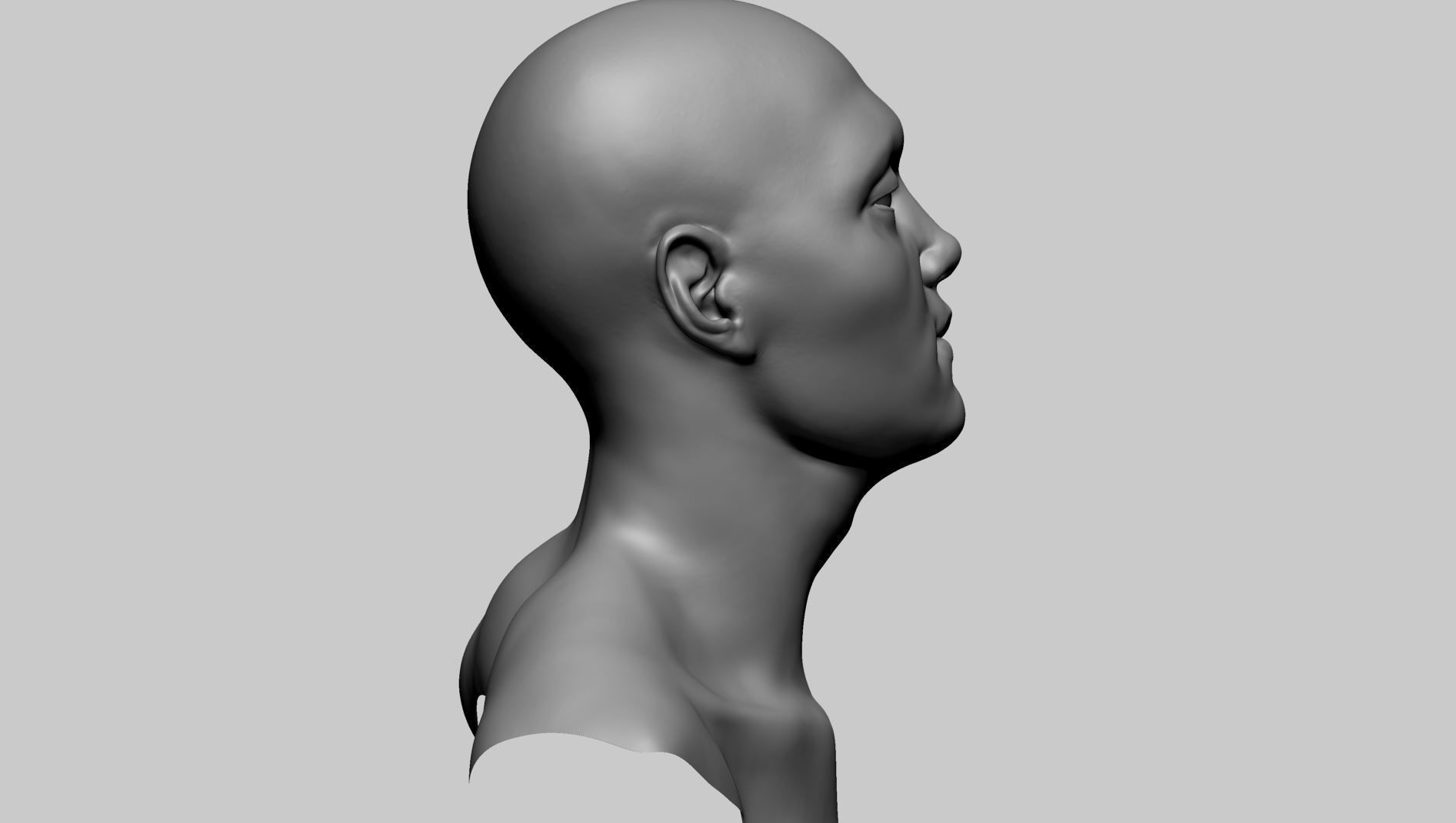 Asian Male Head B 3D model_3
