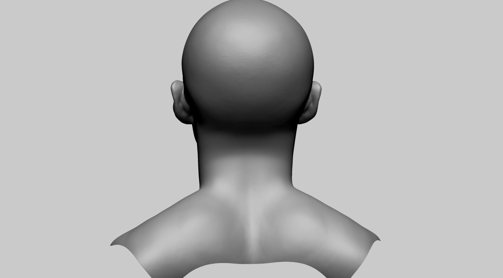 Asian Male Head B 3D model_4