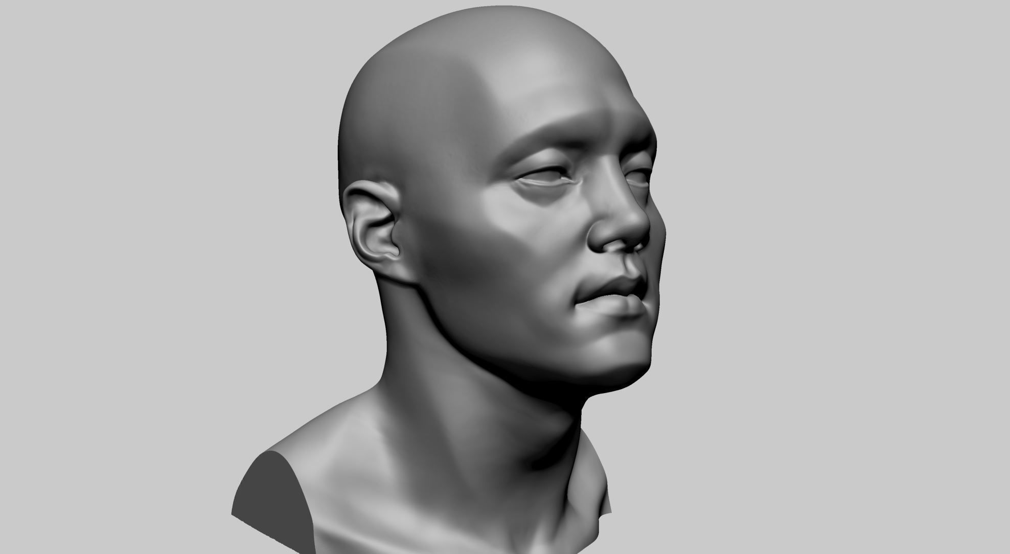 Asian Male Head B 3D model_13