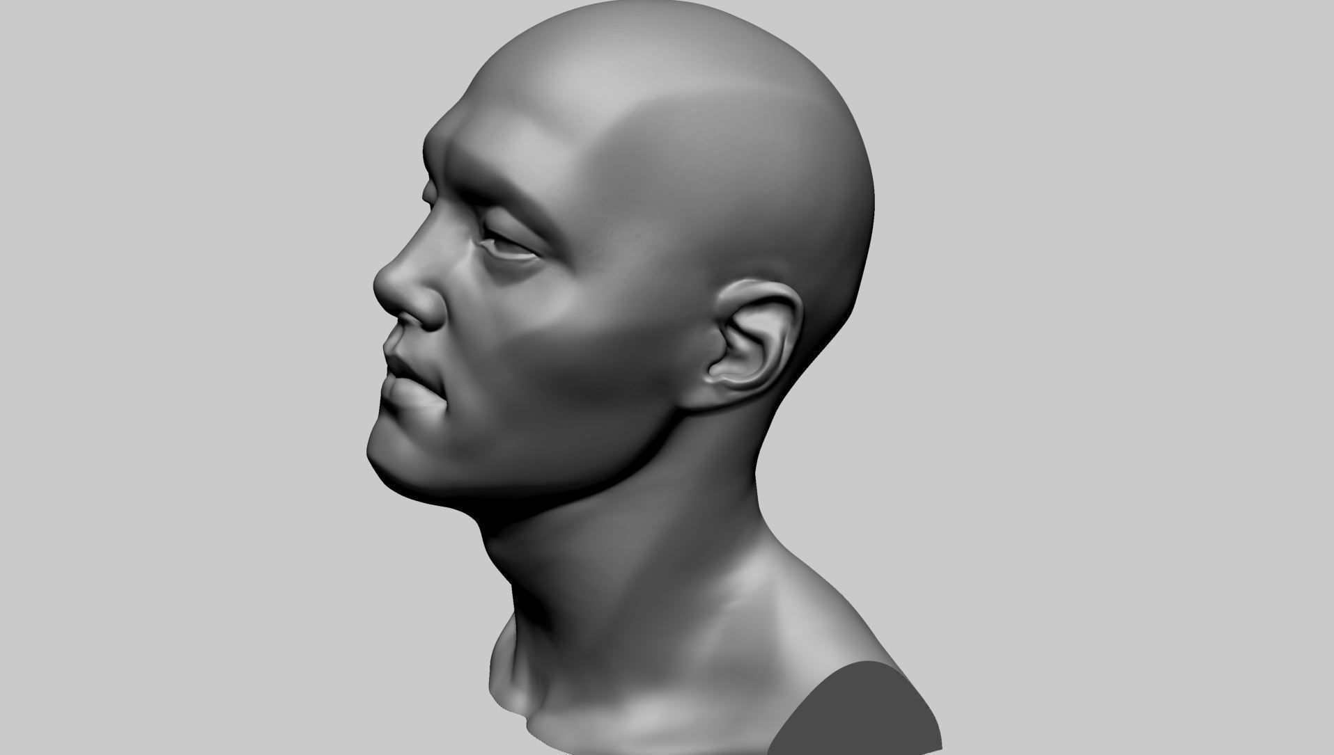 Asian Male Head B 3D model_15