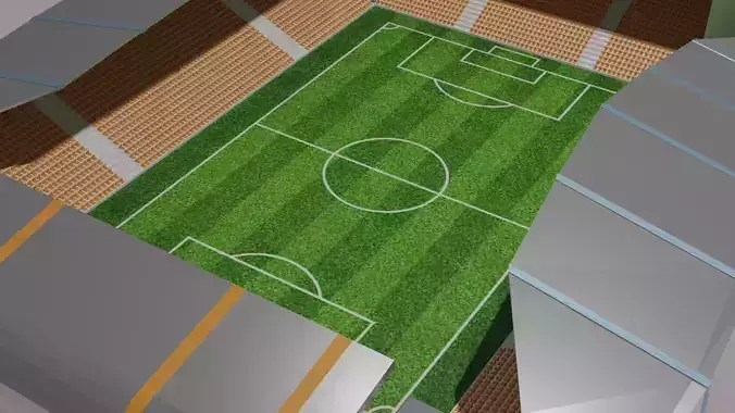 Low poly football stadium 