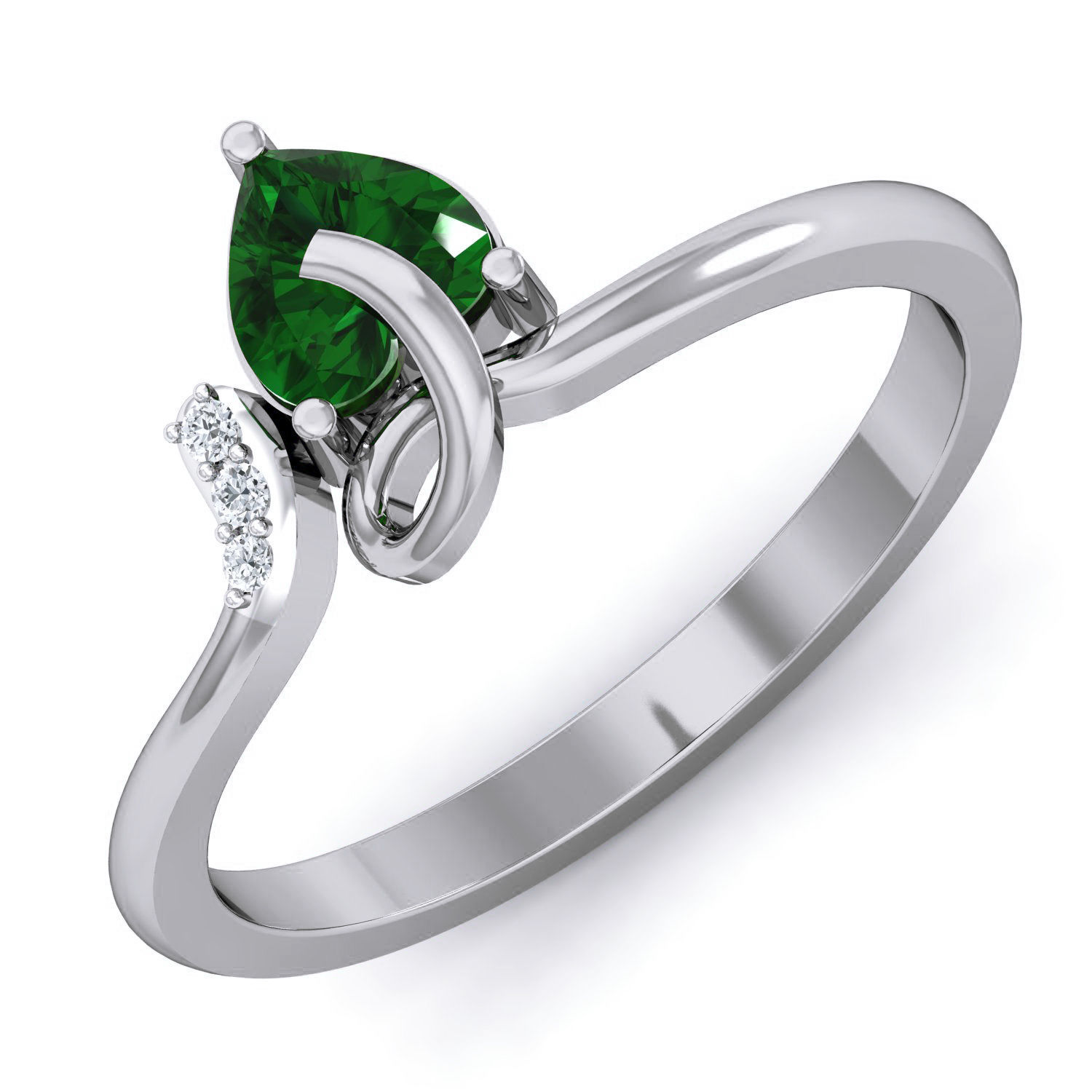 Women Ring Earrings Pendant set 3dm stl 3mf glb render details 3D print model_22