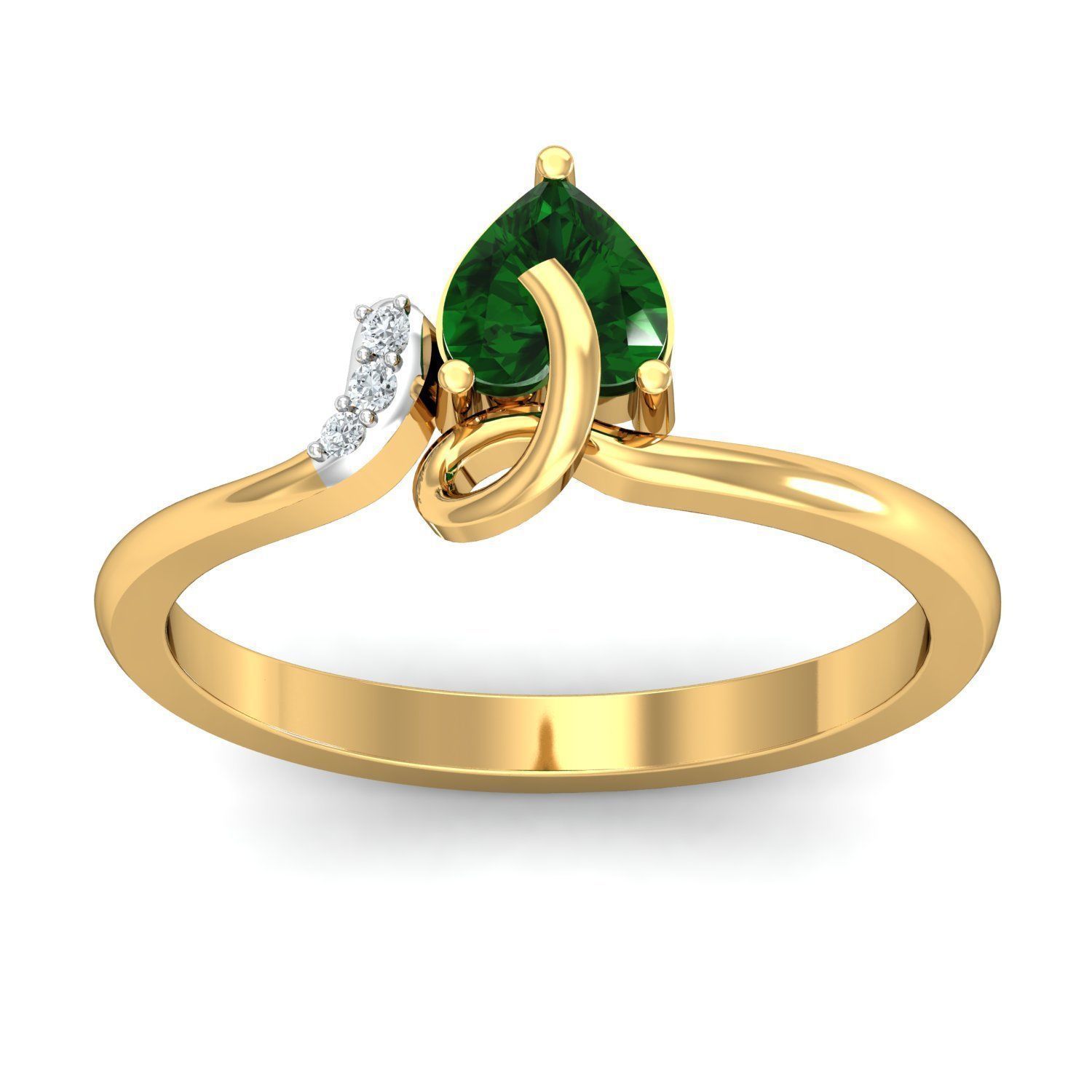 Women Ring Earrings Pendant set 3dm stl 3mf glb render details 3D print model_23