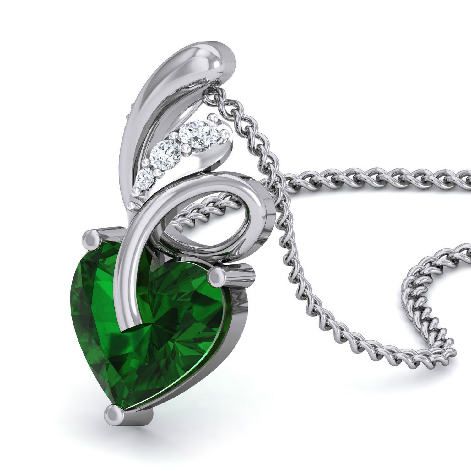 Women Ring Earrings Pendant set 3dm stl 3mf glb render details 3D print model_9