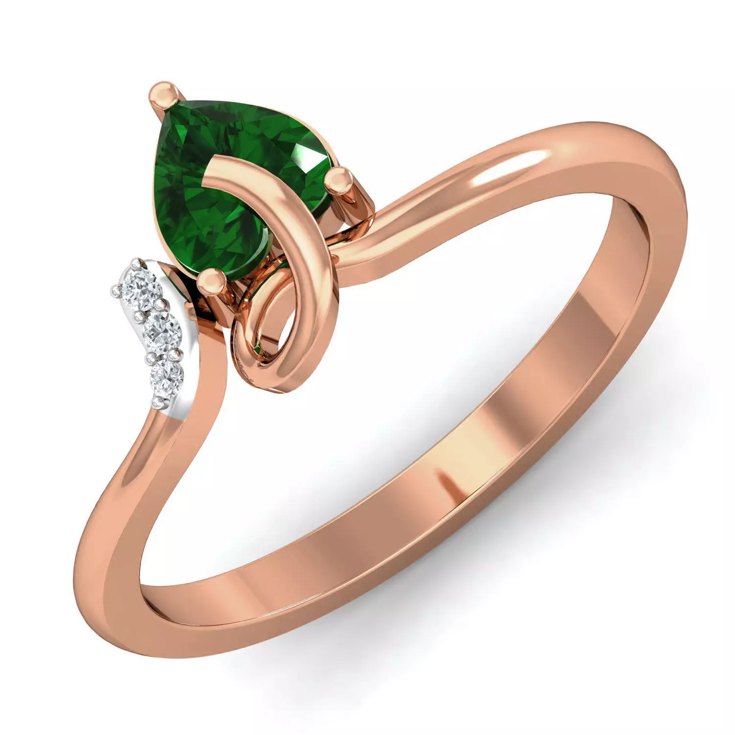 Women Ring Earrings Pendant set 3dm stl 3mf glb render details 3D print model_0