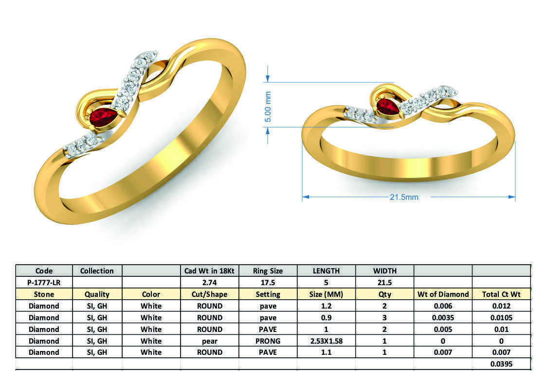 Women Ring Earrings Pendant set 3dm stl 3mf glb render details 3D print model_29