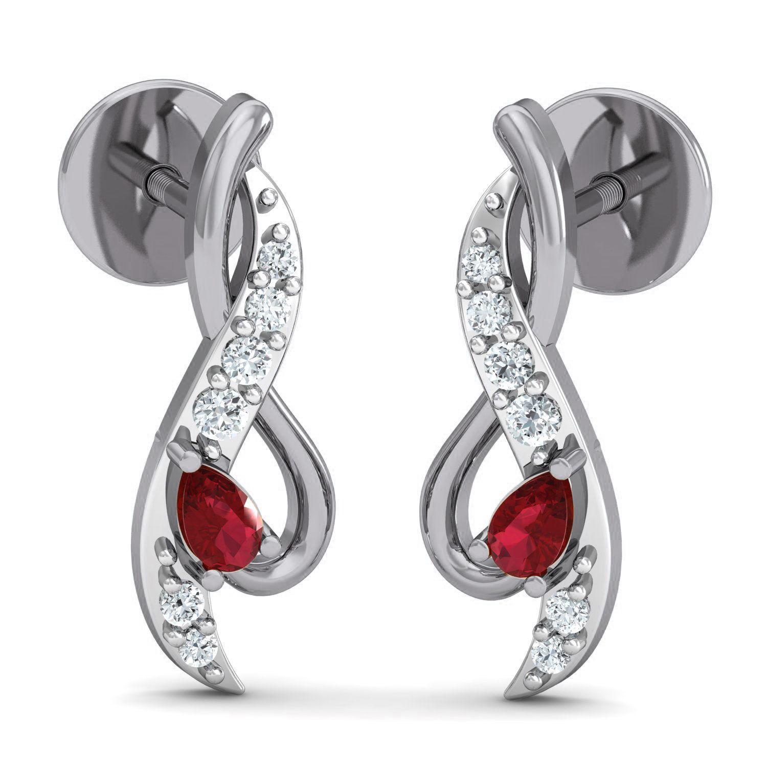 Women Ring Earrings Pendant set 3dm stl 3mf glb render details 3D print model_13