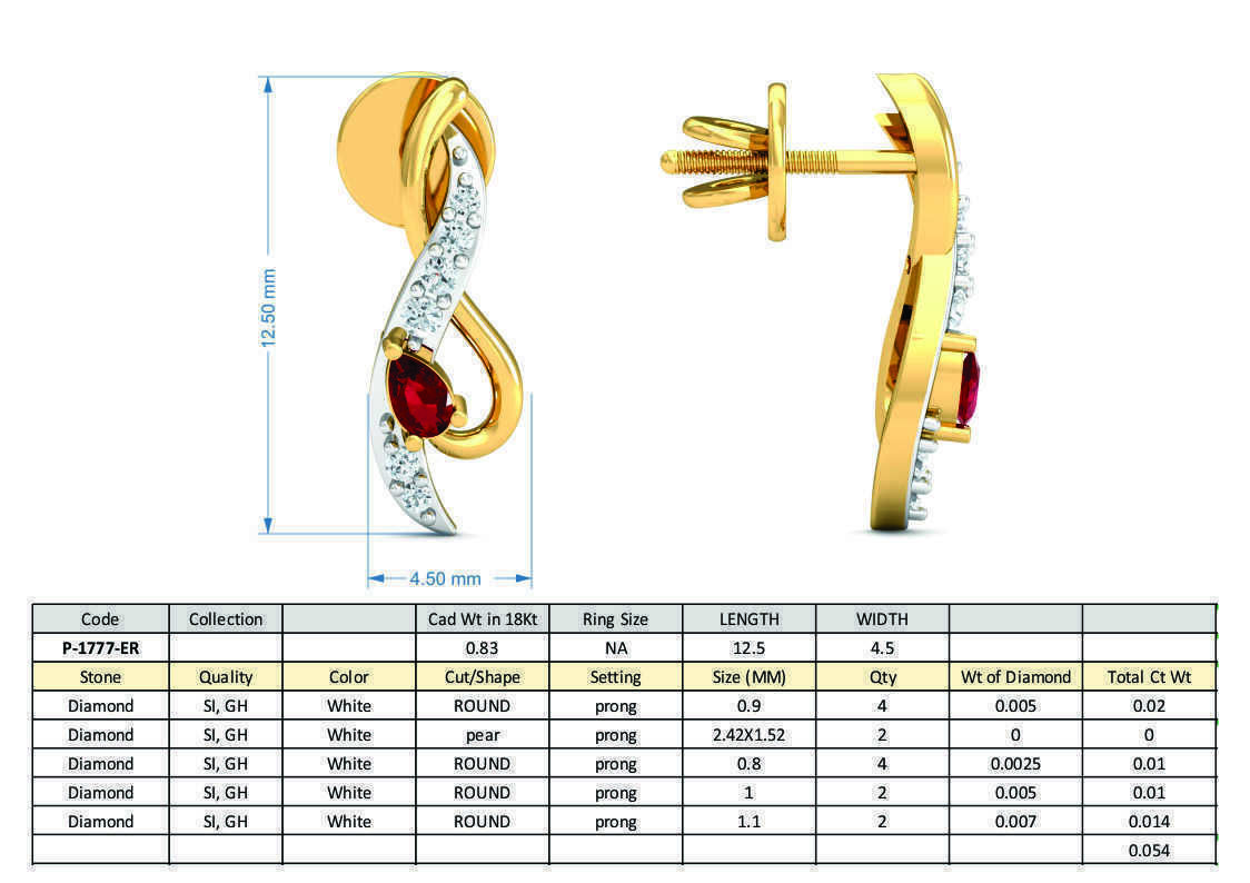Women Ring Earrings Pendant set 3dm stl 3mf glb render details 3D print model_20
