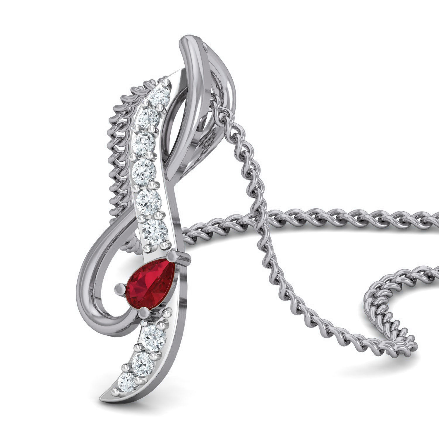 Women Ring Earrings Pendant set 3dm stl 3mf glb render details 3D print model_9