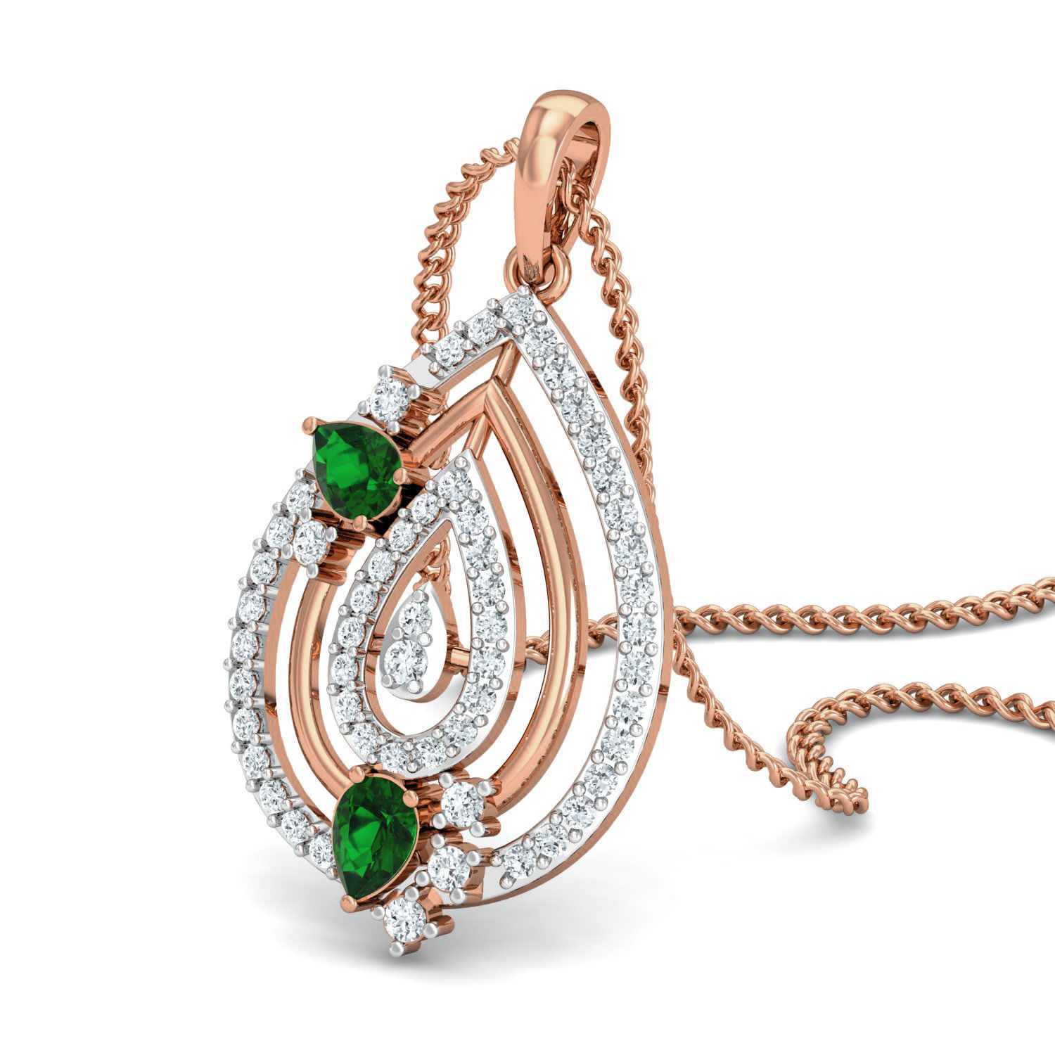 Women Ring Earrings Pendant set 3dm stl 3mf glb render details 3D print model_10