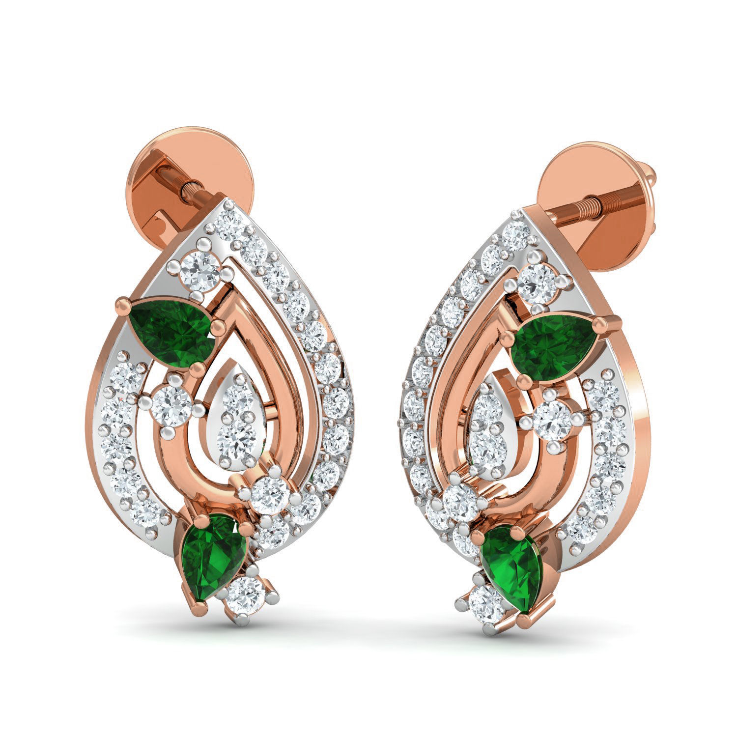 Women Ring Earrings Pendant set 3dm stl 3mf glb render details 3D print model_1