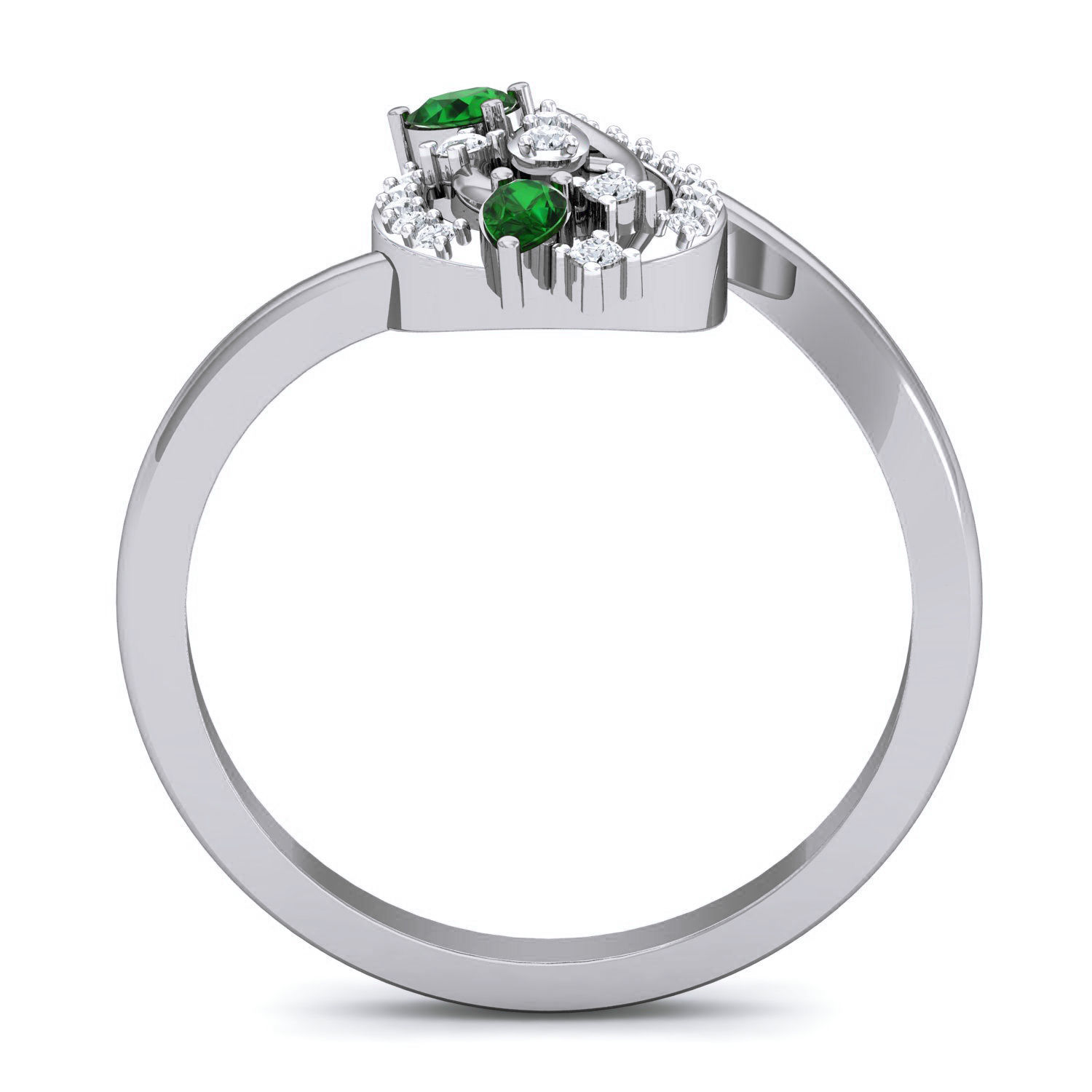 Women Ring Earrings Pendant set 3dm stl 3mf glb render details 3D print model_26