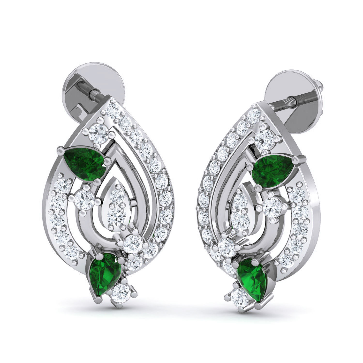 Women Ring Earrings Pendant set 3dm stl 3mf glb render details 3D print model_13