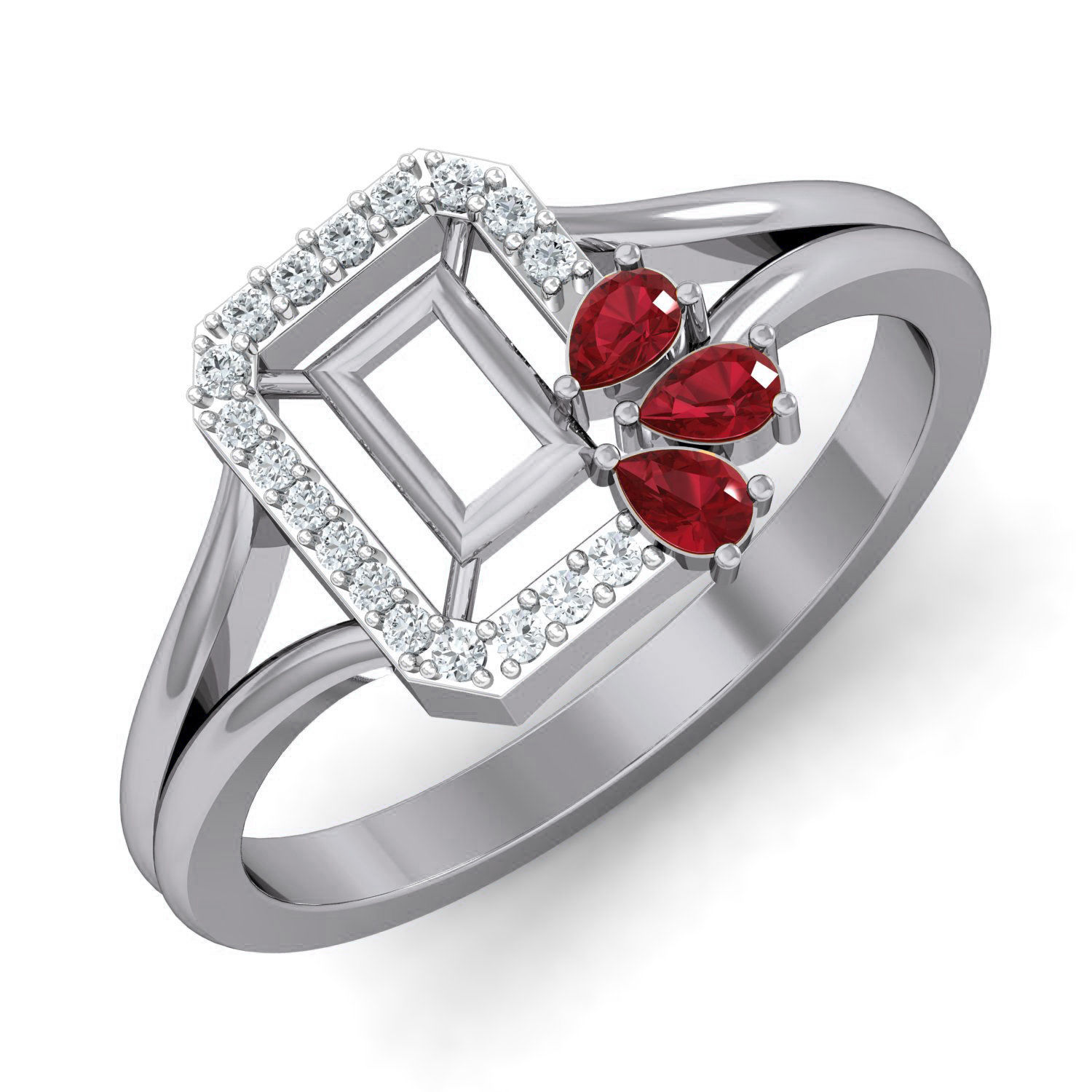 Women Ring Earrings Pendant set 3dm stl 3mf glb render details 3D print model_22