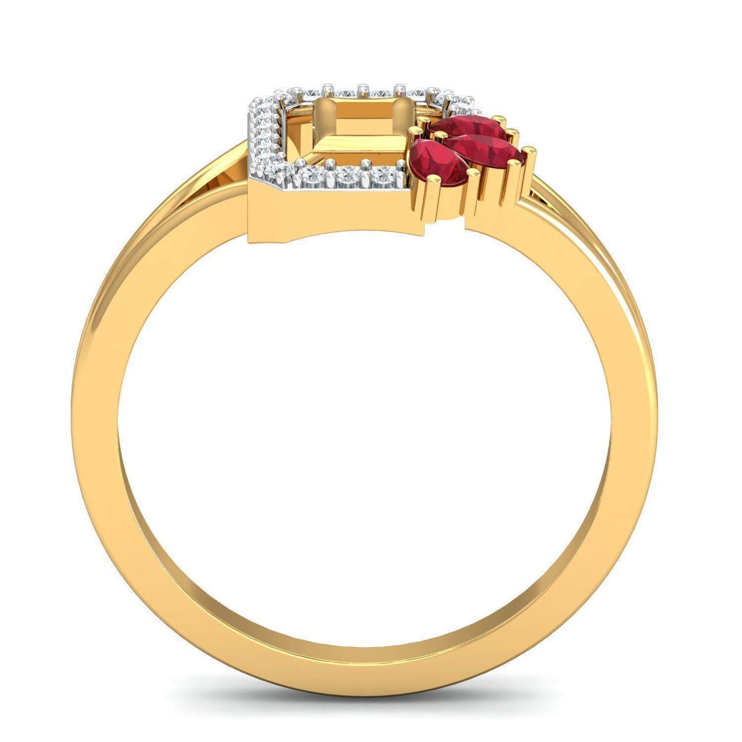 Women Ring Earrings Pendant set 3dm stl 3mf glb render details 3D print model_26