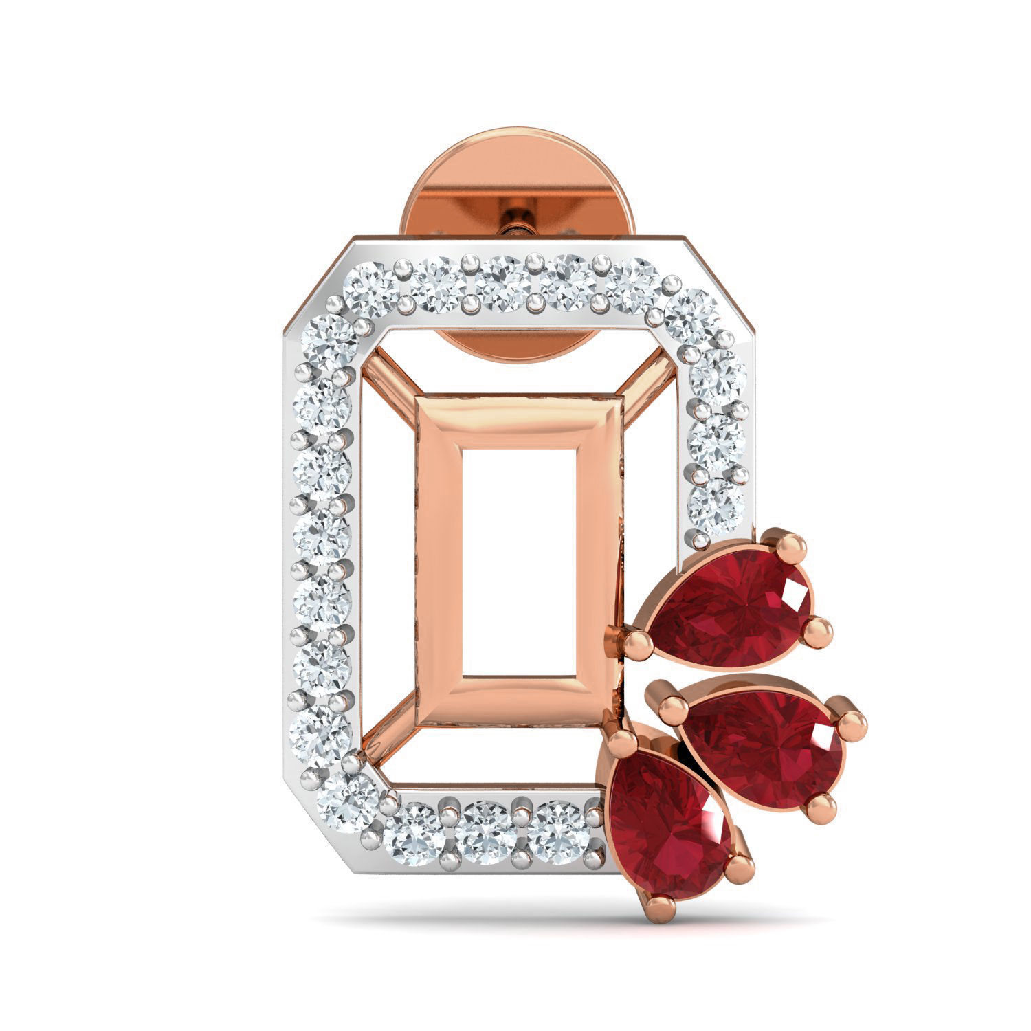 Women Ring Earrings Pendant set 3dm stl 3mf glb render details 3D print model_15