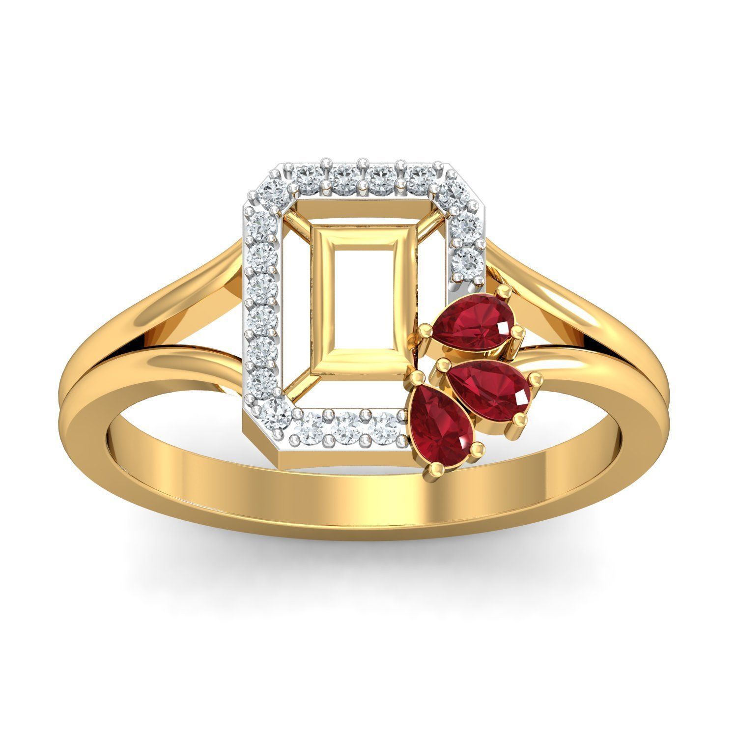 Women Ring Earrings Pendant set 3dm stl 3mf glb render details 3D print model_23