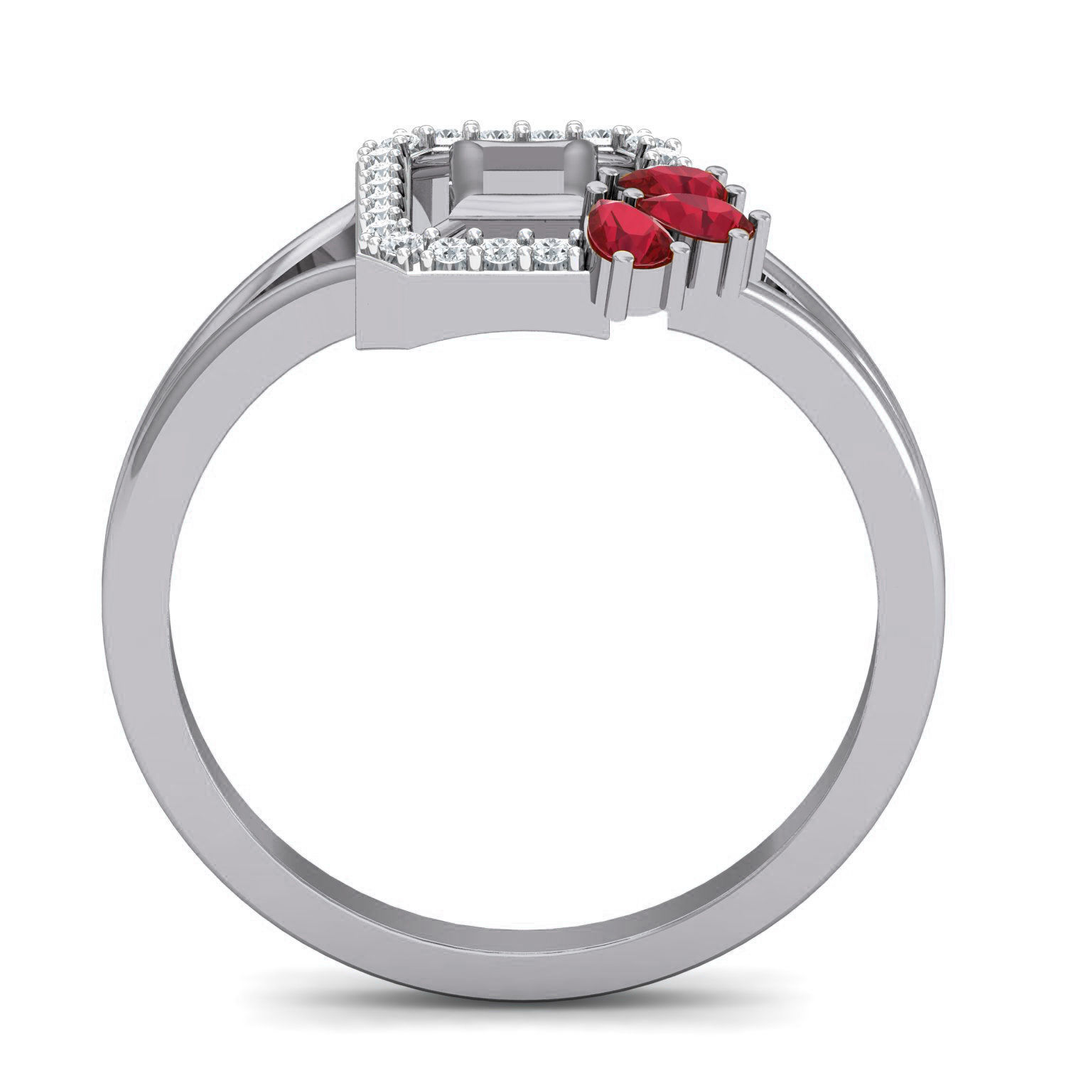 Women Ring Earrings Pendant set 3dm stl 3mf glb render details 3D print model_27