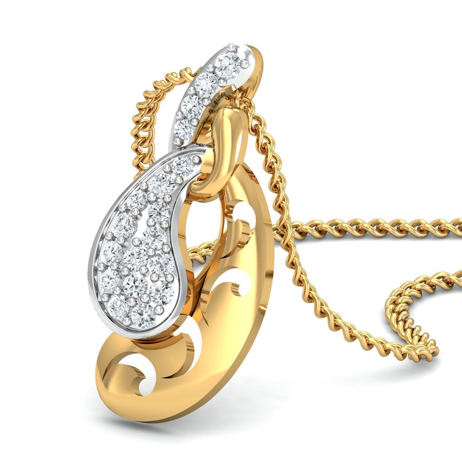 Women Ring Earrings Pendant set 3dm stl 3mf glb render details 3D print model_9