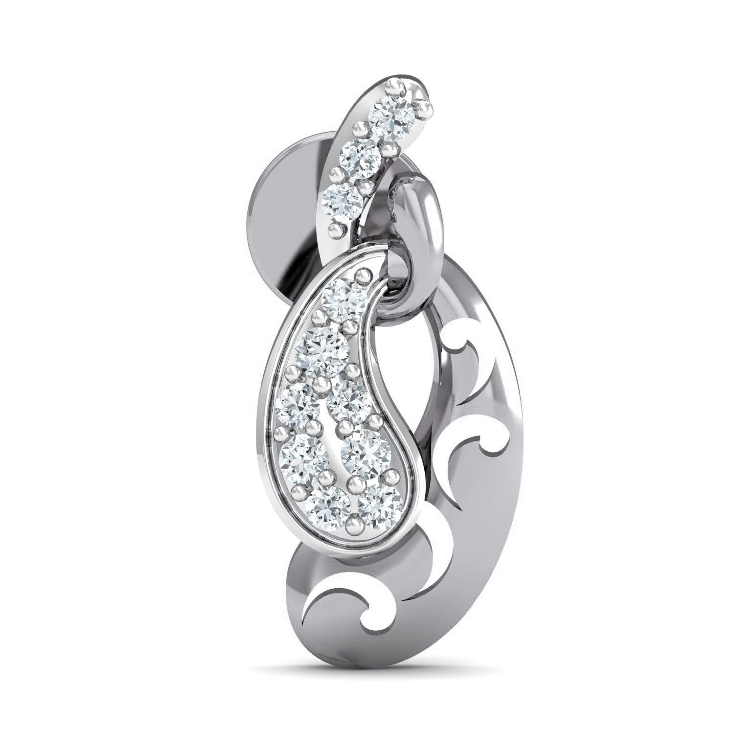 Women Ring Earrings Pendant set 3dm stl 3mf glb render details 3D print model_15