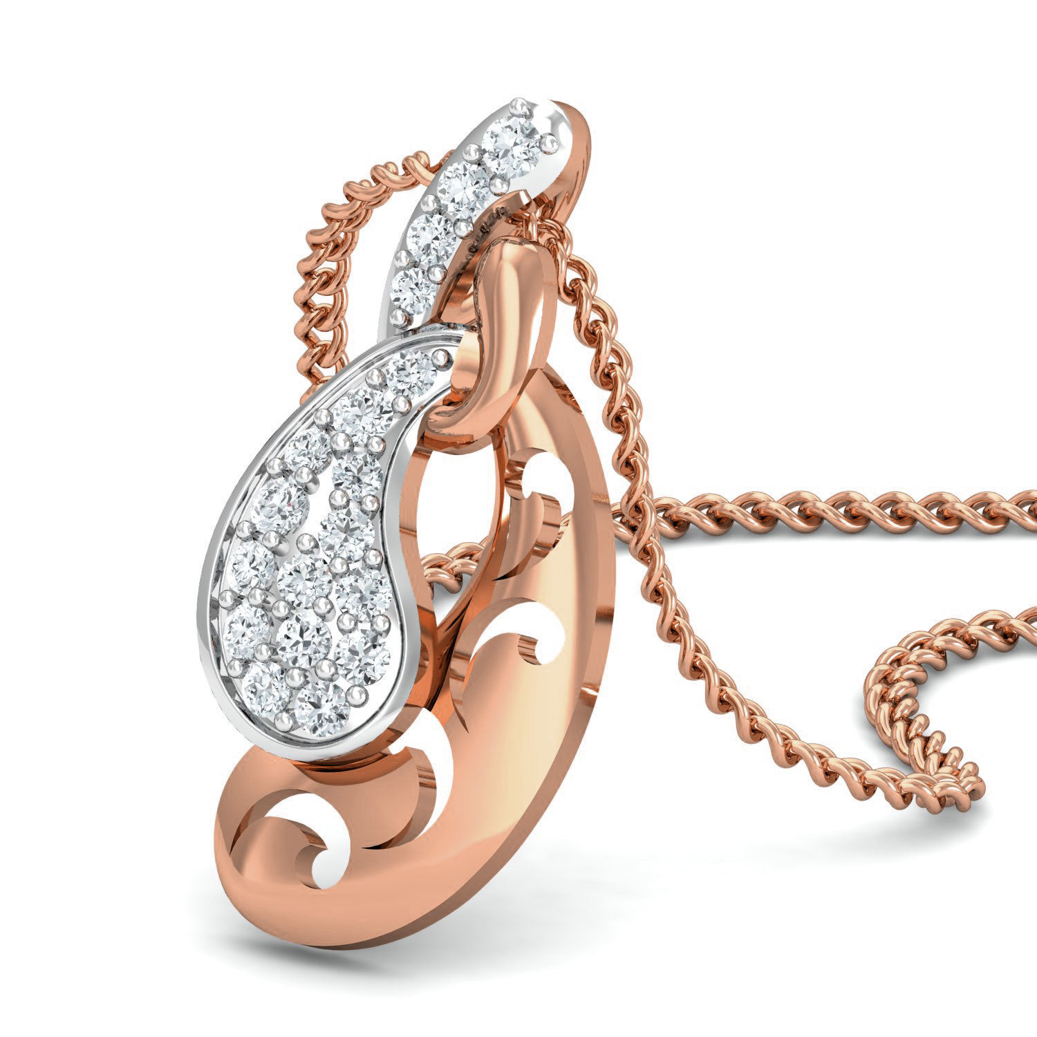 Women Ring Earrings Pendant set 3dm stl 3mf glb render details 3D print model_10