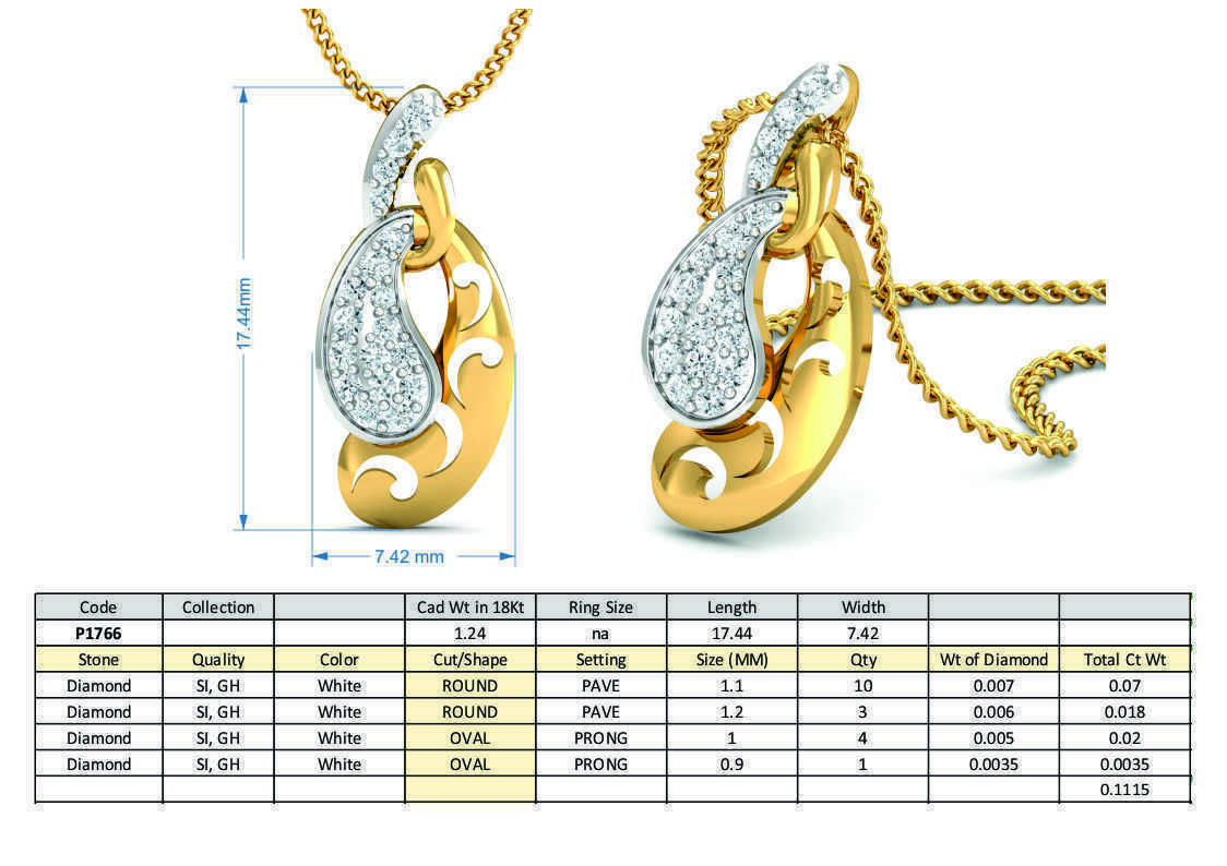 Women Ring Earrings Pendant set 3dm stl 3mf glb render details 3D print model_11