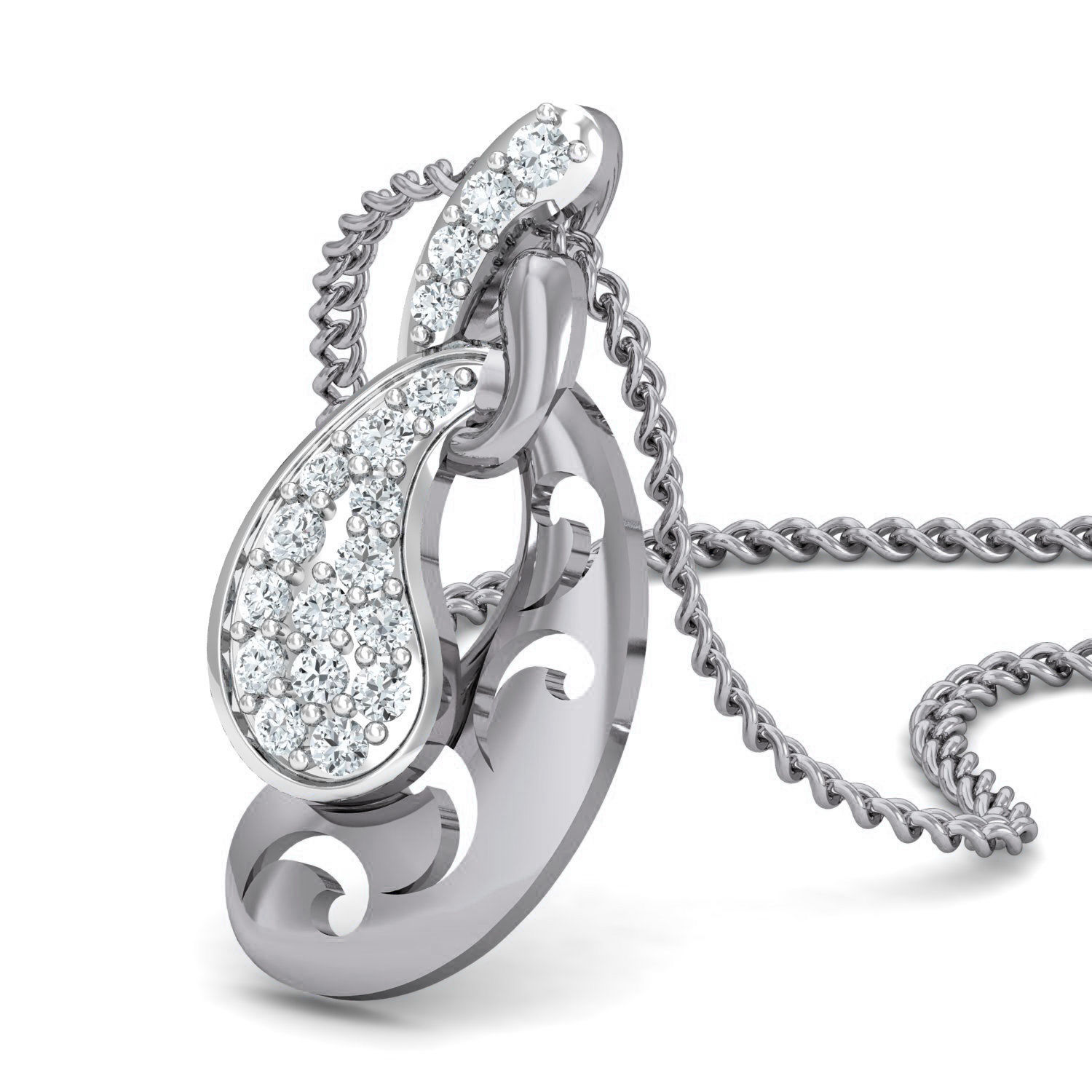 Women Ring Earrings Pendant set 3dm stl 3mf glb render details 3D print model_8