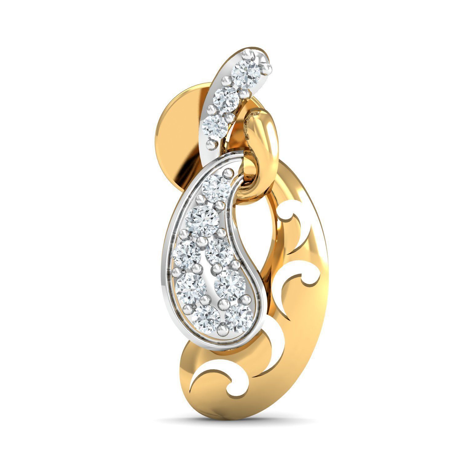 Women Ring Earrings Pendant set 3dm stl 3mf glb render details 3D print model_14