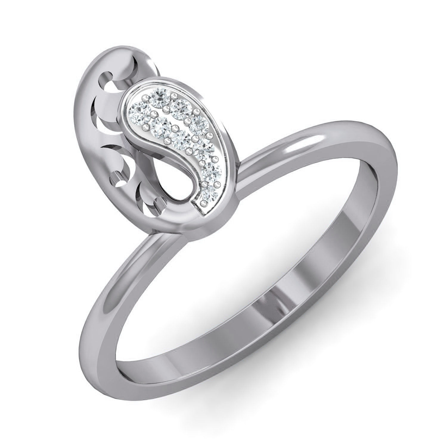 Women Ring Earrings Pendant set 3dm stl 3mf glb render details 3D print model_22