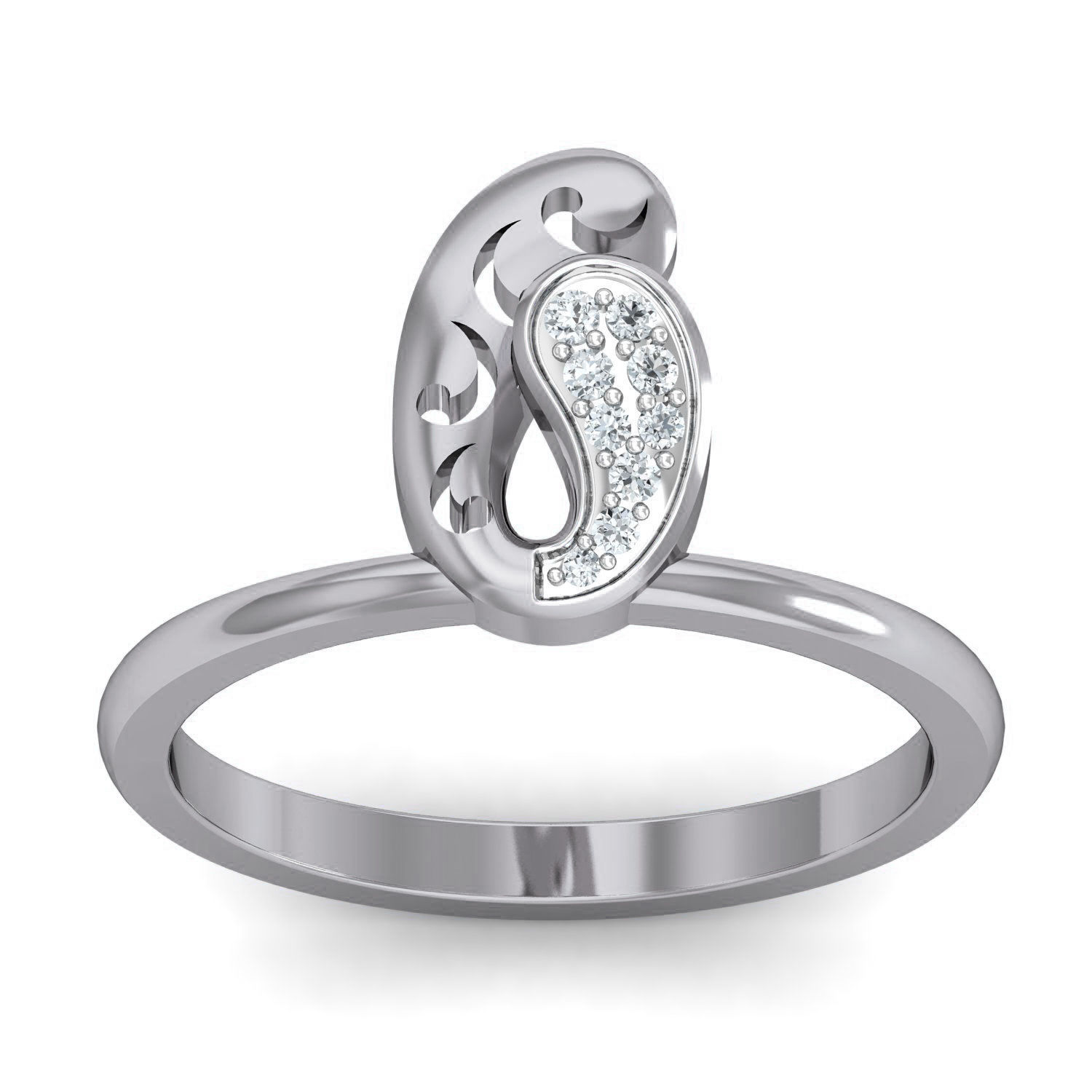 Women Ring Earrings Pendant set 3dm stl 3mf glb render details 3D print model_25