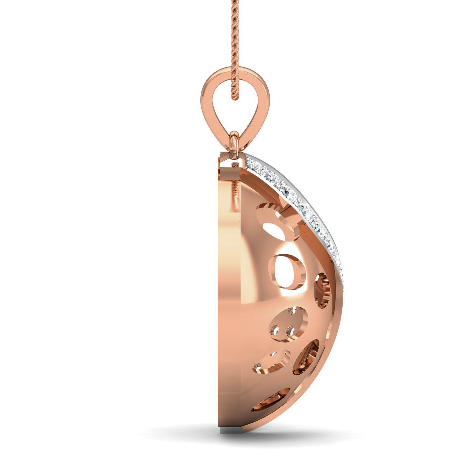 Women Ring Earrings Pendant set 3dm stl 3mf glb render details 3D print model_6