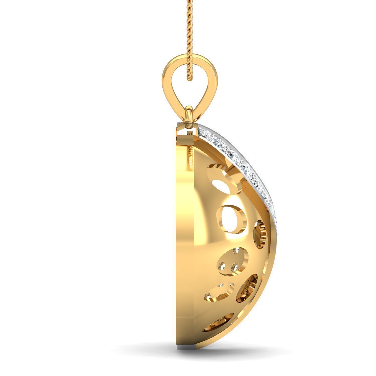 Women Ring Earrings Pendant set 3dm stl 3mf glb render details 3D print model_7