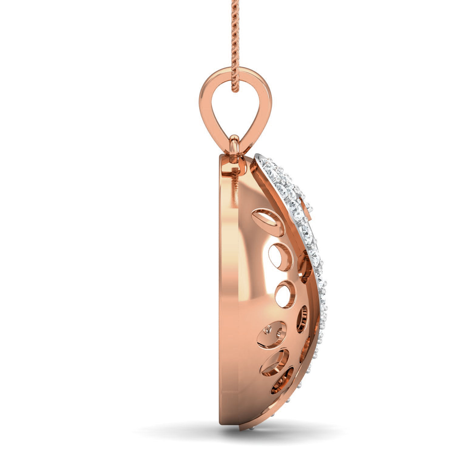 Women Ring Earrings Pendant set 3dm stl 3mf glb render details 3D print model_6