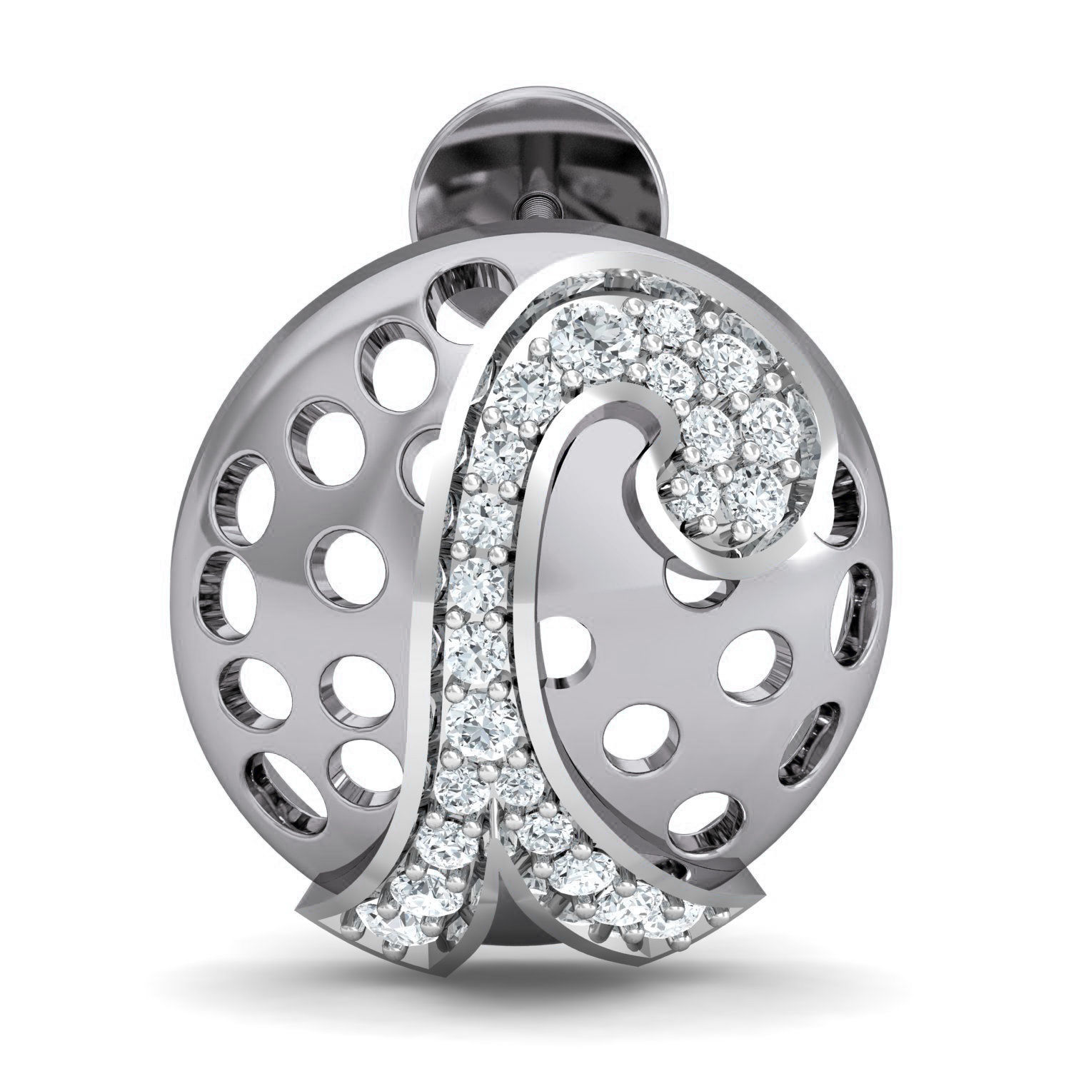 Women Ring Earrings Pendant set 3dm stl 3mf glb render details 3D print model_16