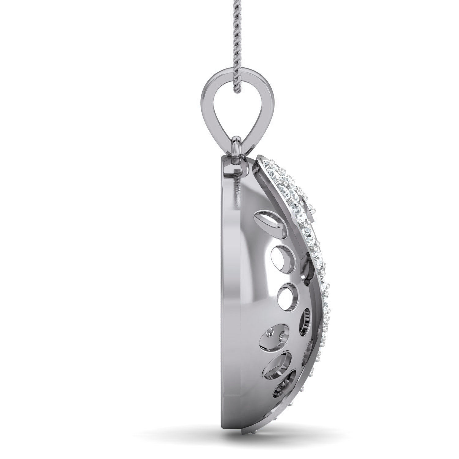 Women Ring Earrings Pendant set 3dm stl 3mf glb render details 3D print model_7