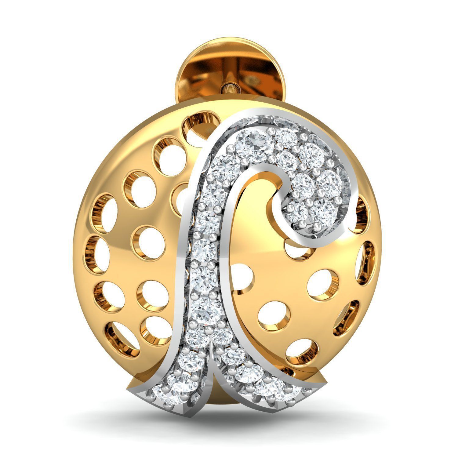 Women Ring Earrings Pendant set 3dm stl 3mf glb render details 3D print model_14