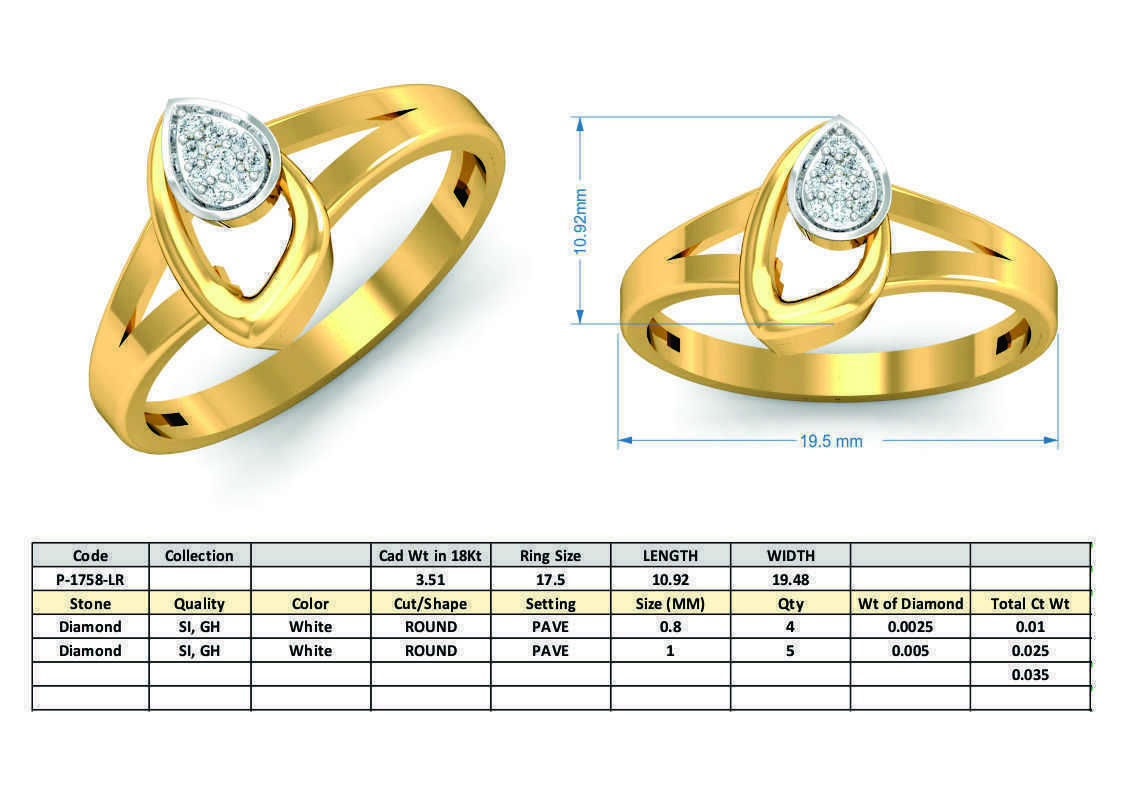 Women Ring Earrings Pendant set 3dm stl 3mf glb render details 3D print model_29