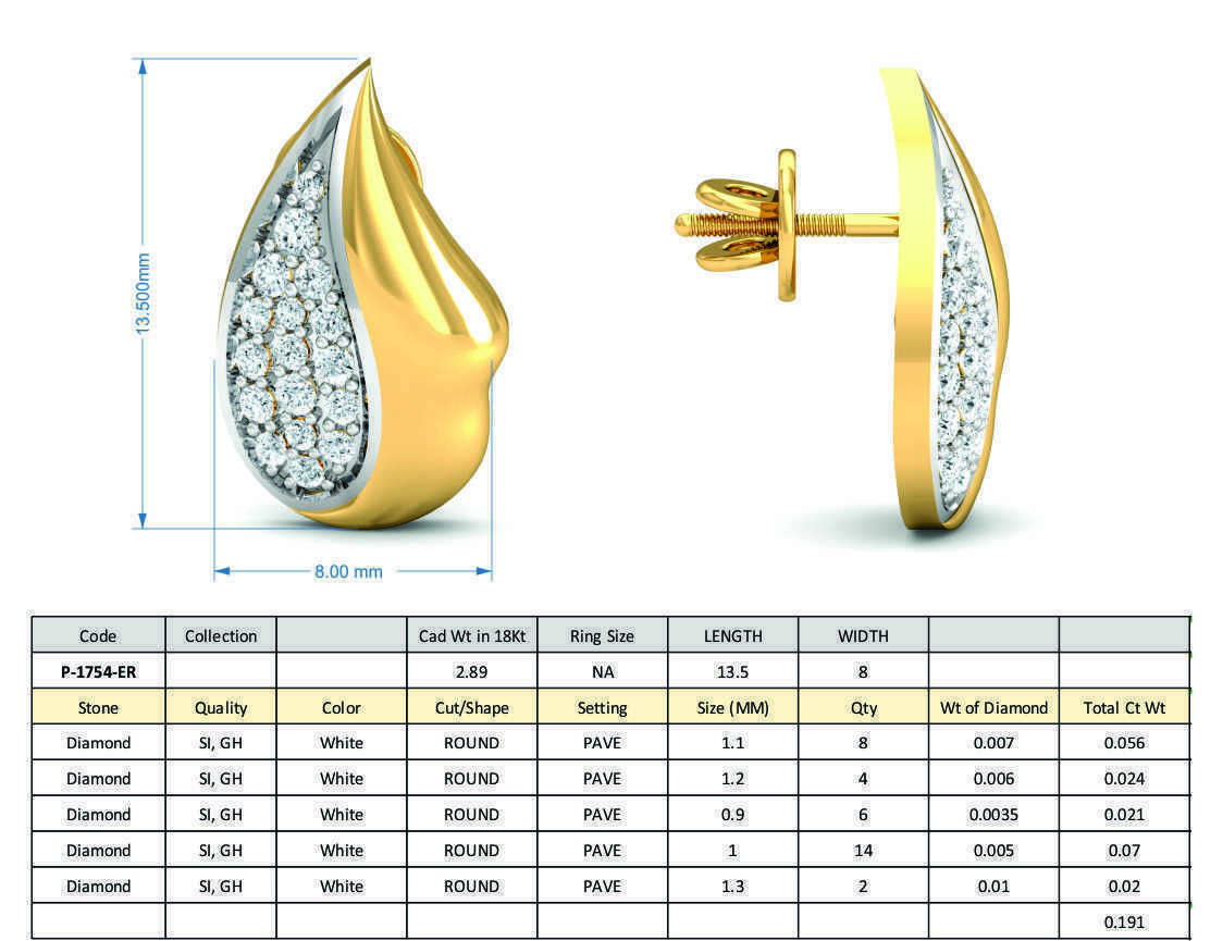 Women Ring Earrings Pendant set 3dm stl 3mf glb render details 3D print model_20